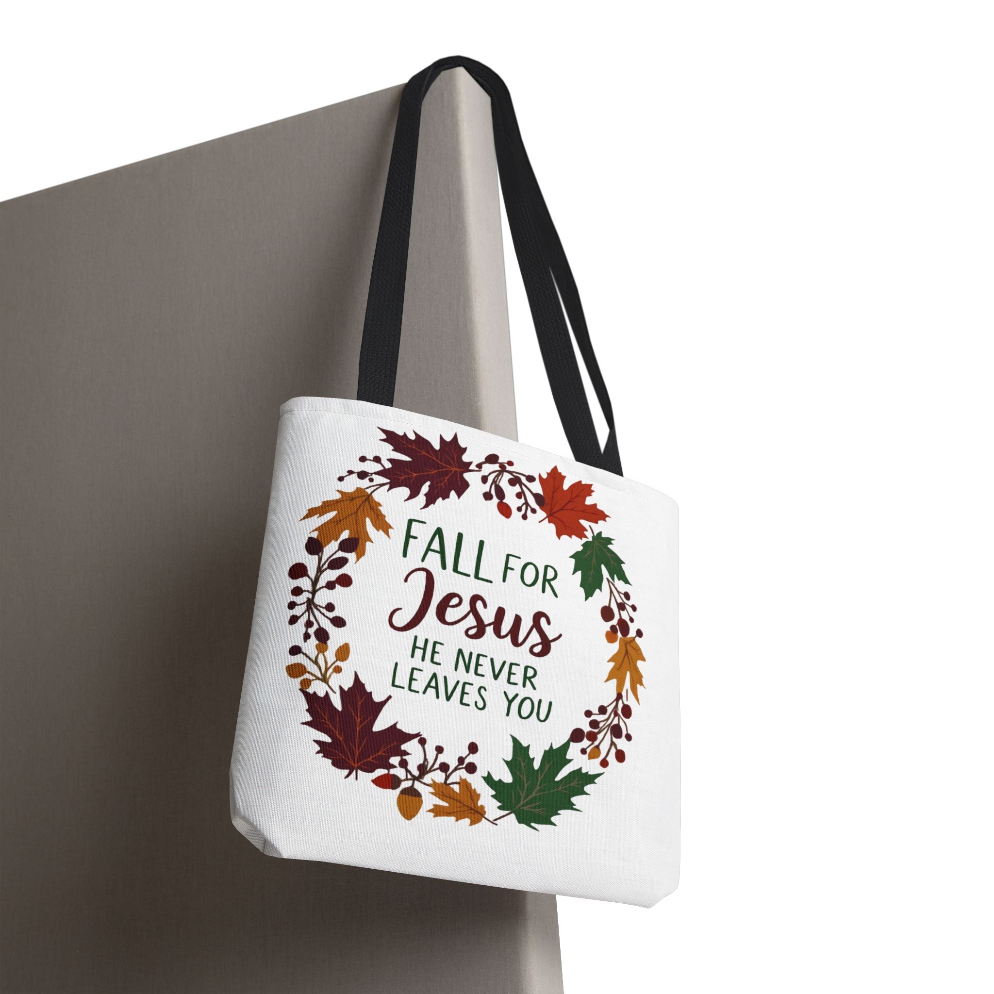 Fall for Jesus Tote Bag, Autumn Christian Gift, Inspirational Eco-Friendly Shopper, Harvest Season Accessory, Religious Everyday Use