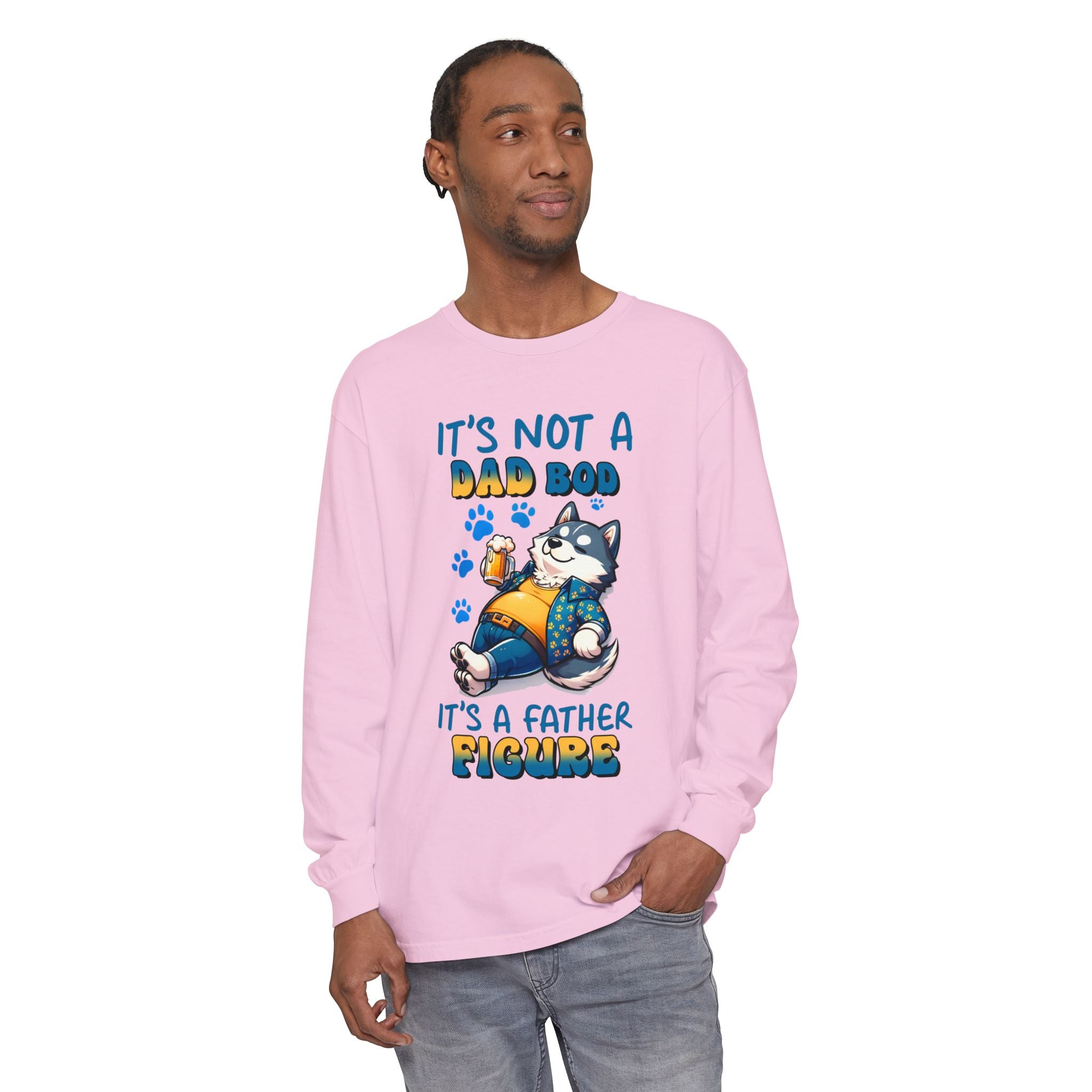 Funny Dad Bod Long Sleeve T-Shirt - It's Not a Dad Bod, It's a Father Figure