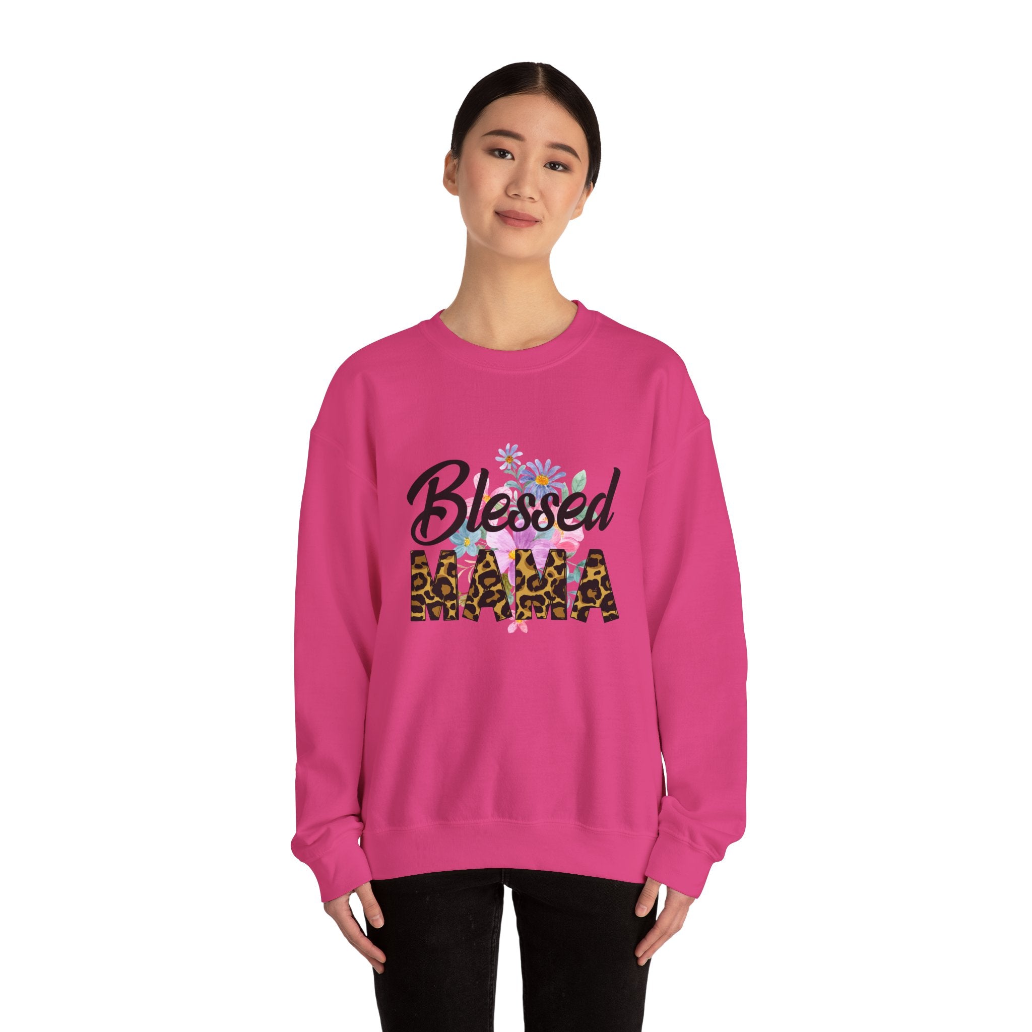 Blessed Mama Unisex Heavy Blend Crewneck Sweatshirt