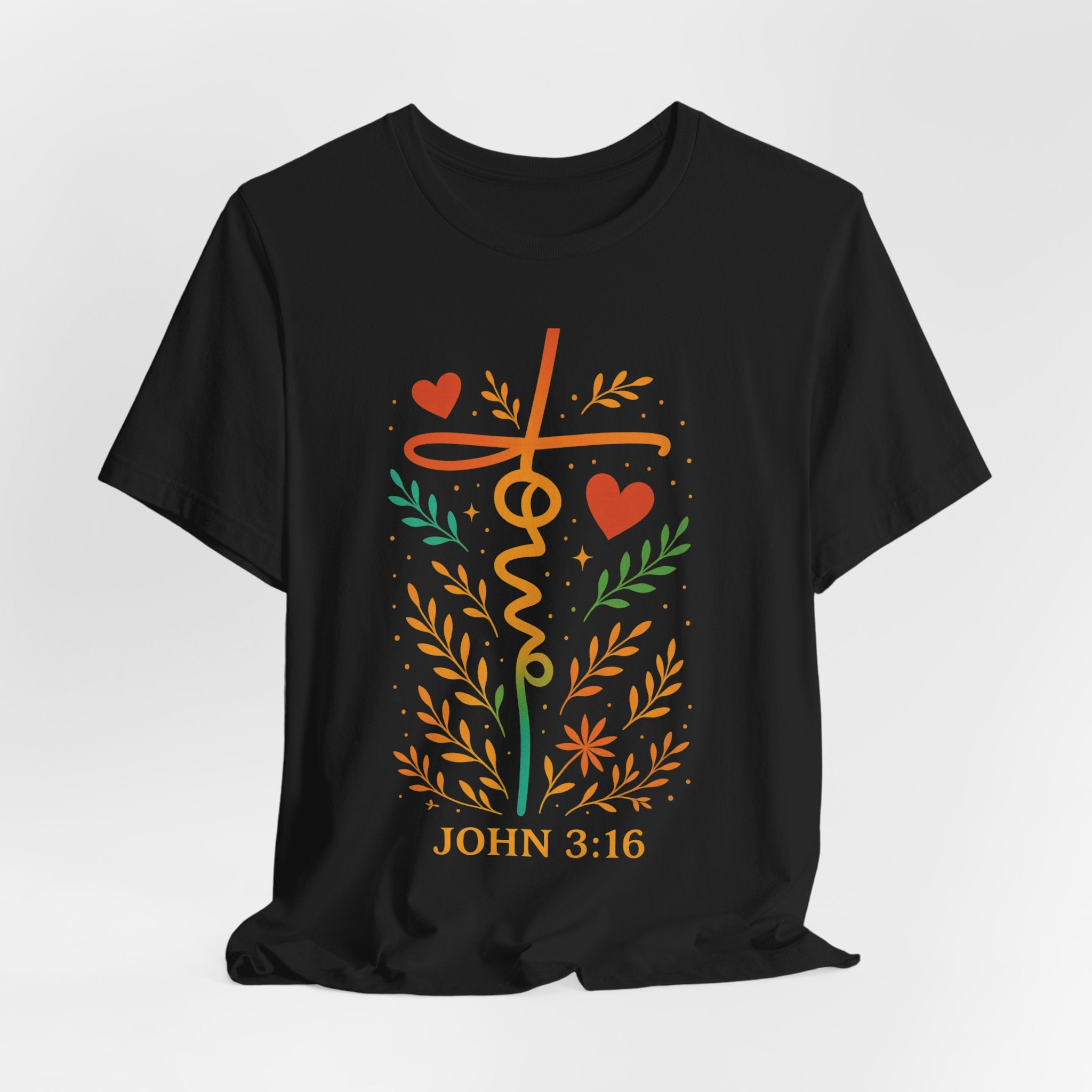 Faith-Inspired Unisex Tee: John 3:16, Christian Gift, Graphic T-Shirt, Religious Apparel, Inspirational Wear