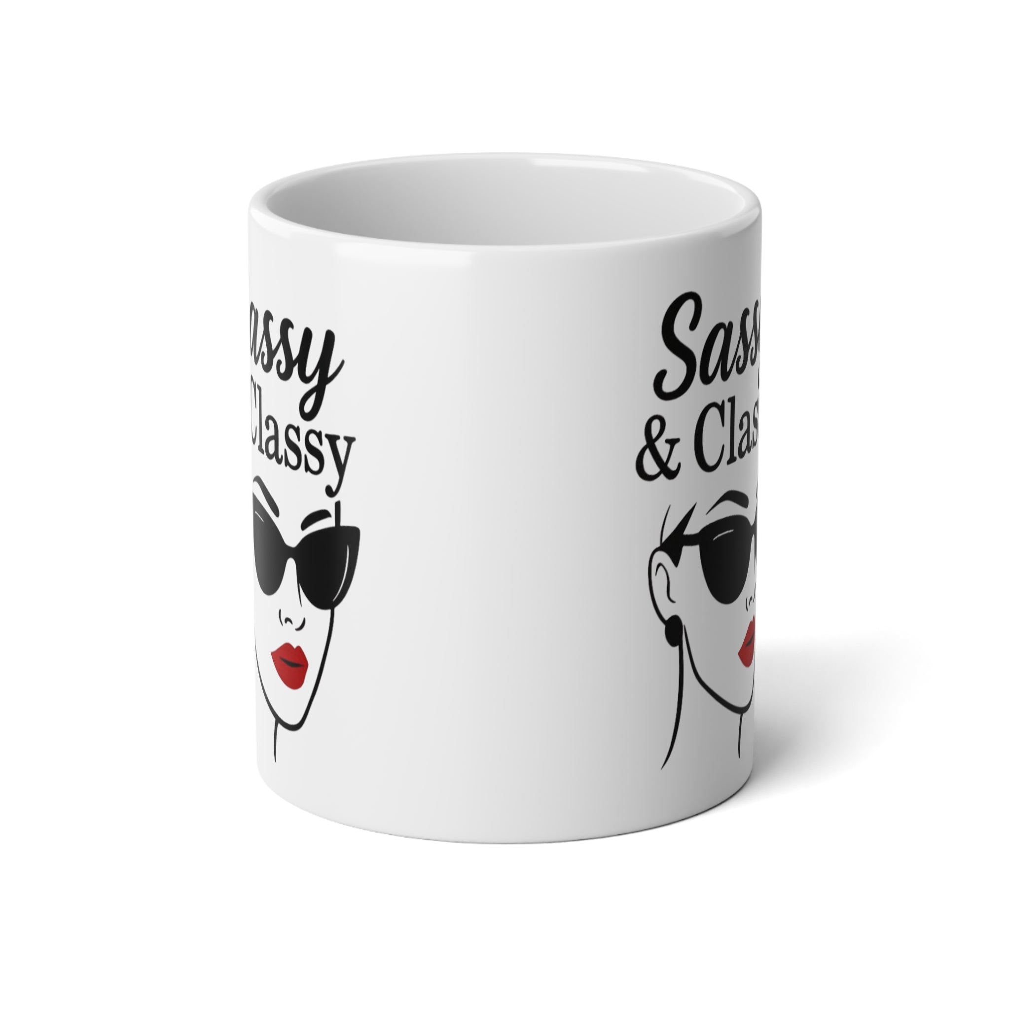 Sassy & Classy Jumbo Mug, 20oz - Perfect Coffee Mug for Gifts, Home Decor, Funny Drinkware, Birthdays, Holidays