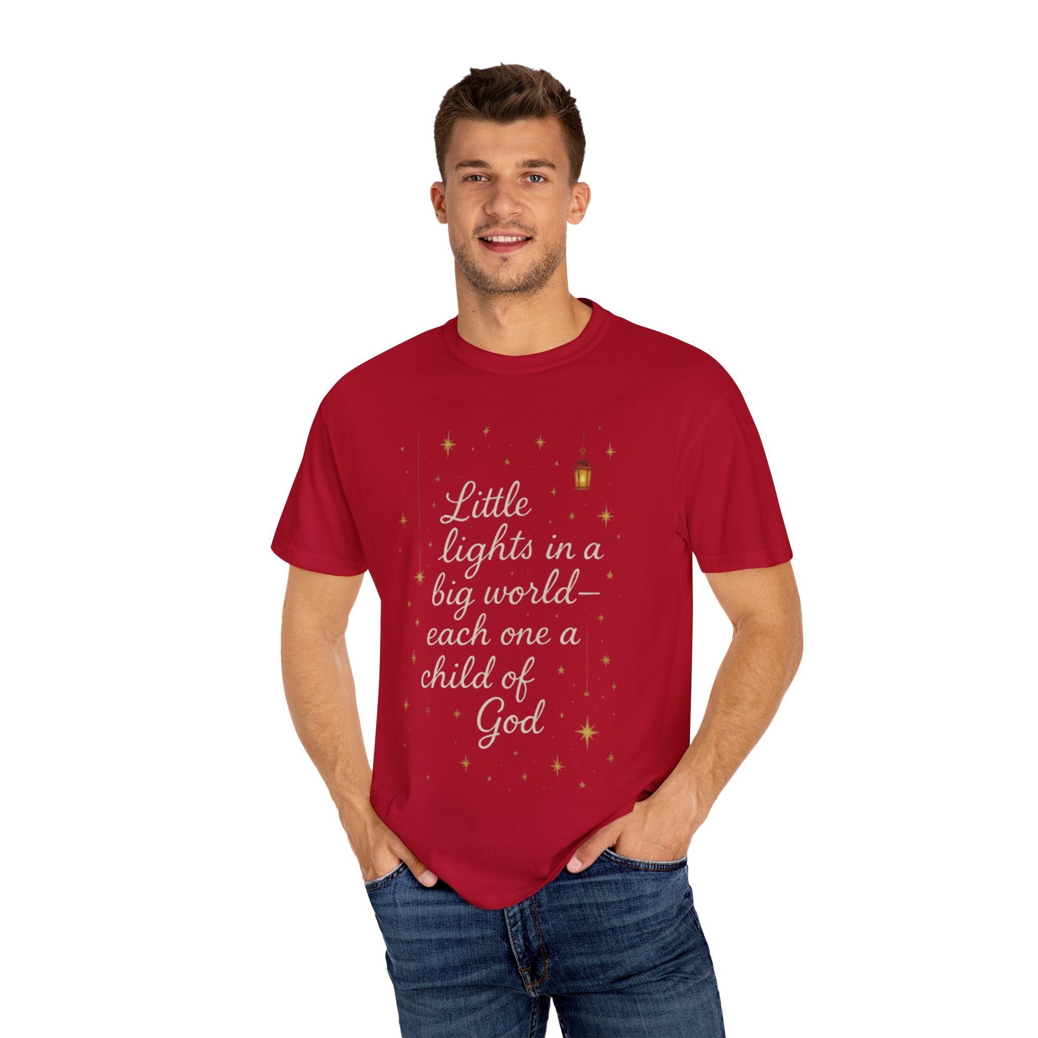Inspirational Unisex T-shirt - "Little Lights in a Big World" - Faith-Based Apparel, Religious Gift, Everyday Wear, Comfortable Tee
