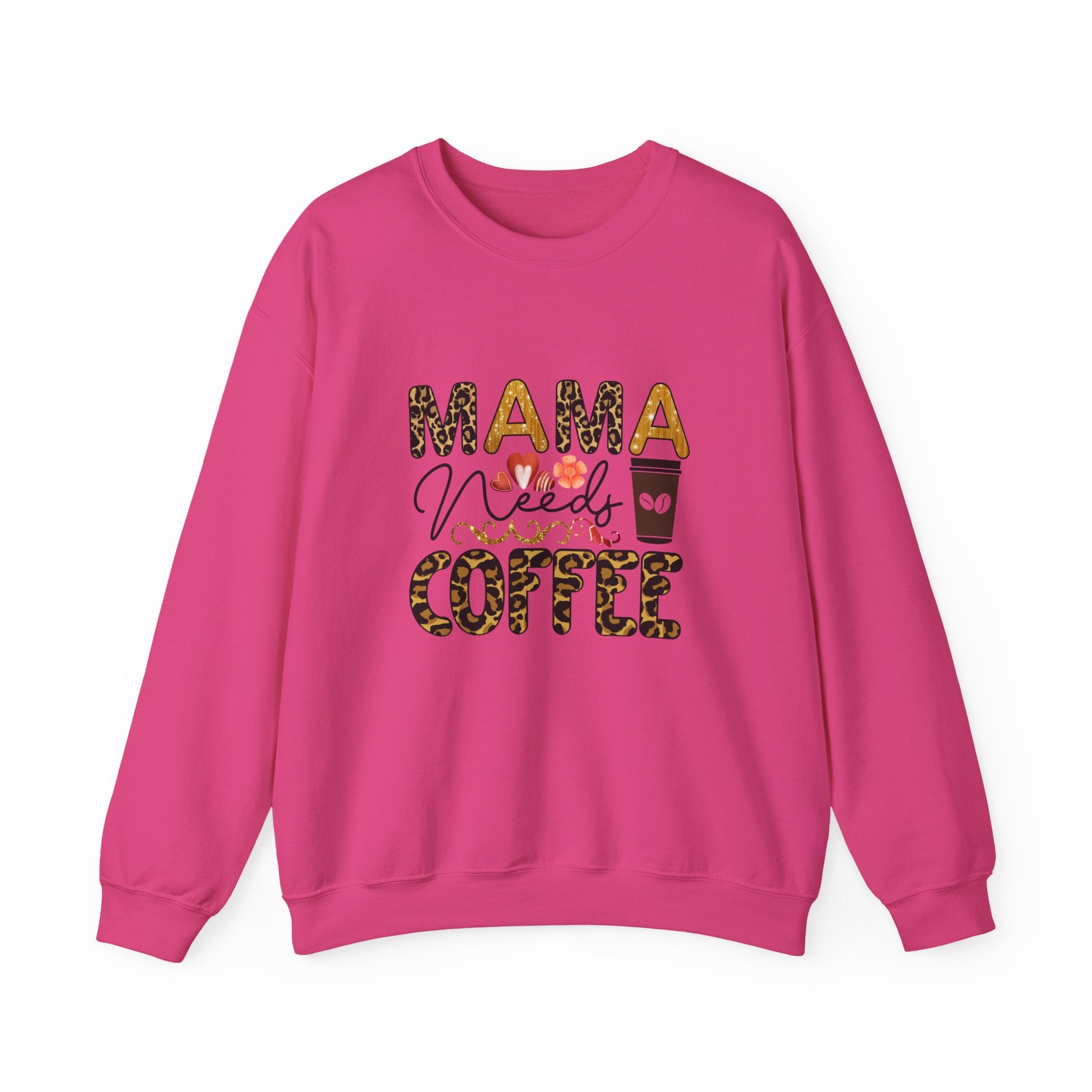 Mama Needs Coffee Crewneck Sweatshirt - Cozy Unisex Pullover Apparel for Moms