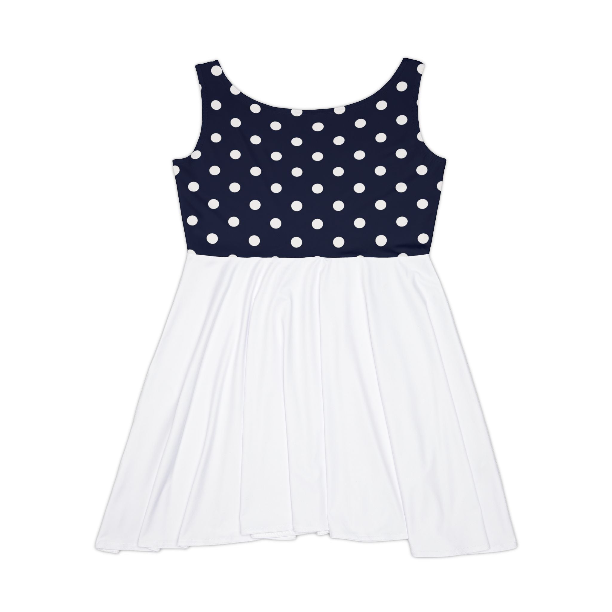 Polka Dot Women's Skater Dress, Cute Summer Dress, Casual Party Dress, Beach Outfit, Retro Fashion, Everyday Wear, Gift for Her