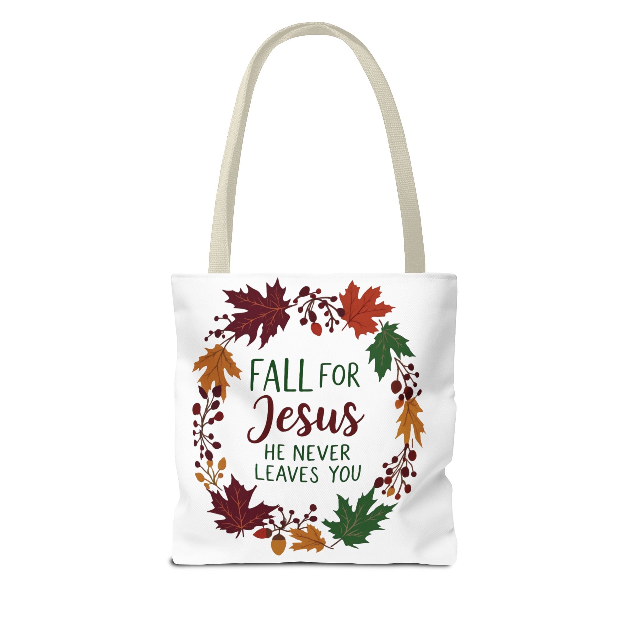 Fall for Jesus Tote Bag, Autumn Christian Gift, Inspirational Eco-Friendly Shopper, Harvest Season Accessory, Religious Everyday Use