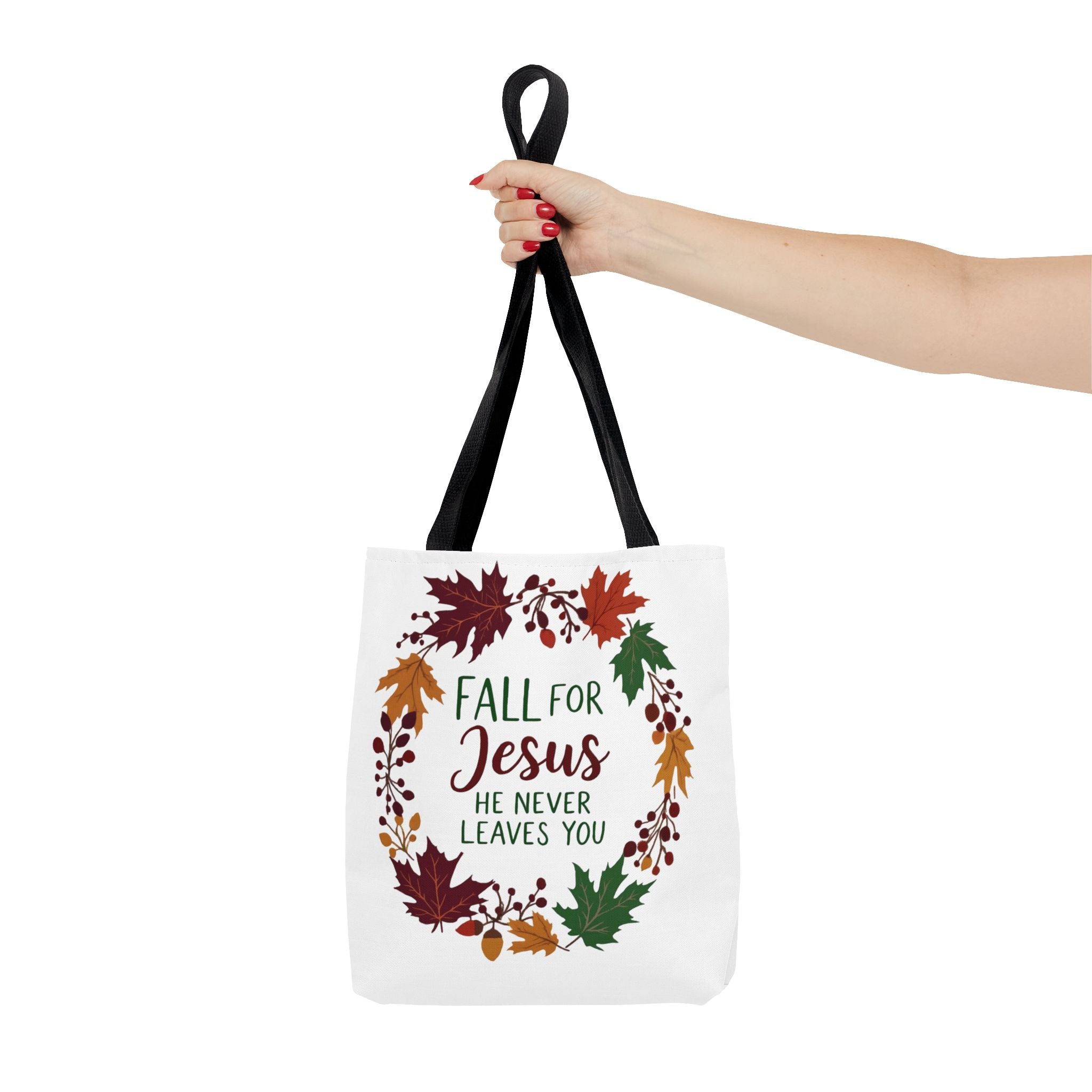 Fall for Jesus Tote Bag, Autumn Christian Gift, Inspirational Eco-Friendly Shopper, Harvest Season Accessory, Religious Everyday Use