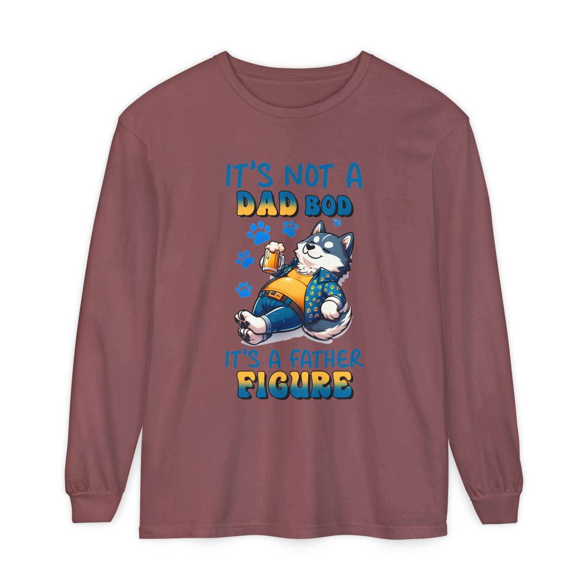 Funny Dad Bod Long Sleeve T-Shirt - It's Not a Dad Bod, It's a Father Figure