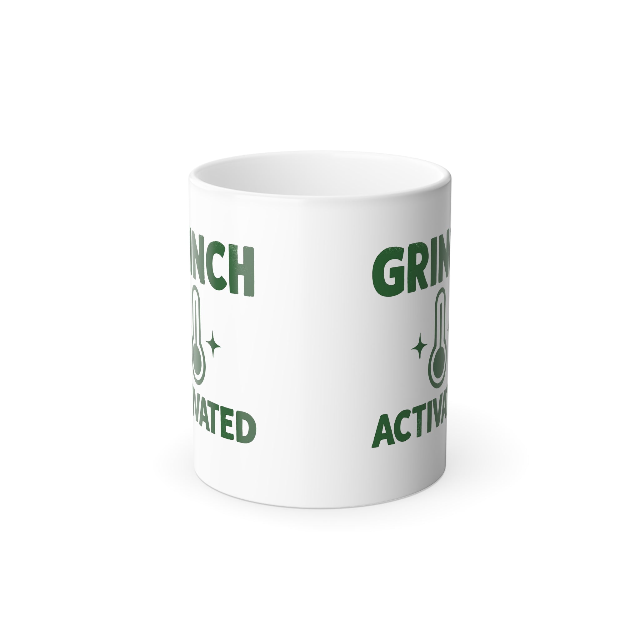 Color Change Grinch Mug, Fun Holiday Gift, Christmas Coffee Cup, Magical Heat Sensitive Mug, Grinch Activated Drinkware