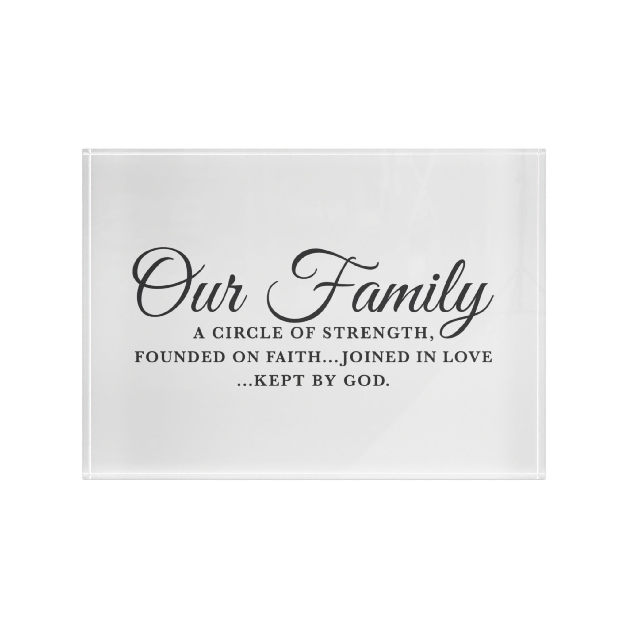 Our Family Photo Block - A Circle of Strength Decorative Display, Family Gift, Home Décor, Wedding Keepsake, Personalized Memory Block