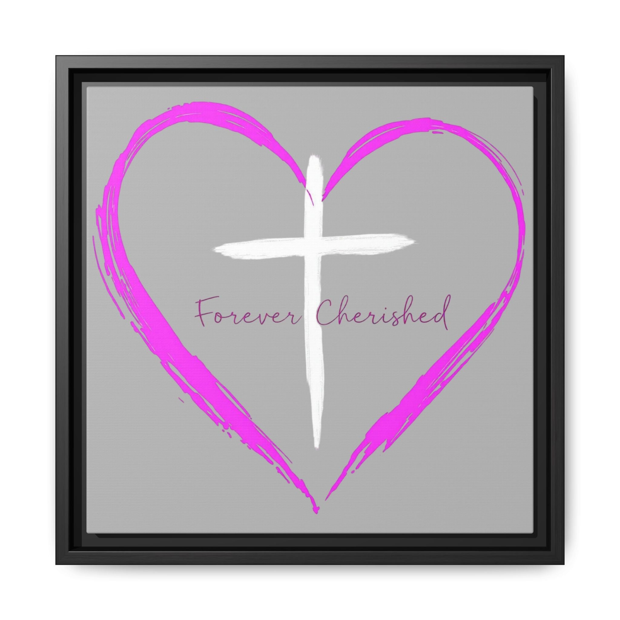 Framed Wall Art with Heart & Cross, Inspirational Home Decor, Gift for Loved Ones, Faith-Based Art, Perfect for Christenings, [...]