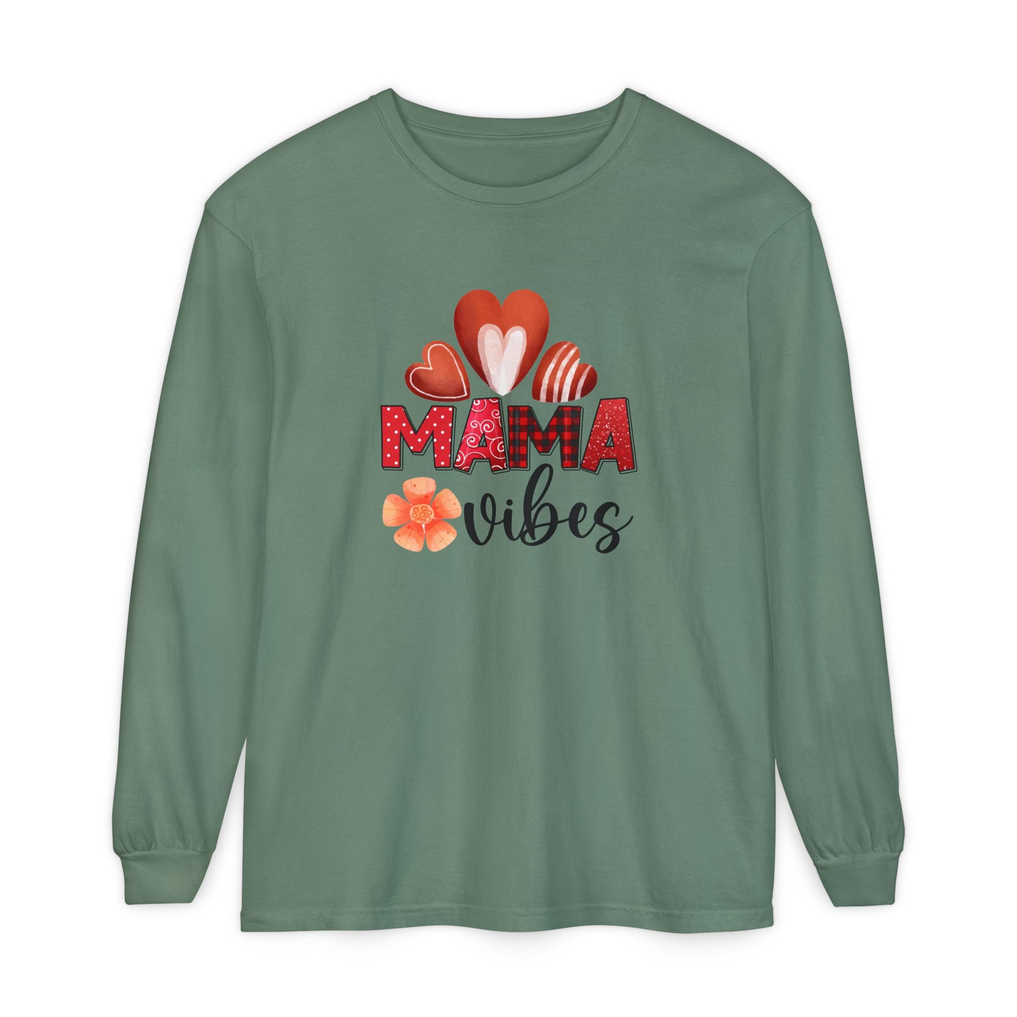 Mama Vibes Long Sleeve T-Shirt - Comfortable Unisex Tee for Moms