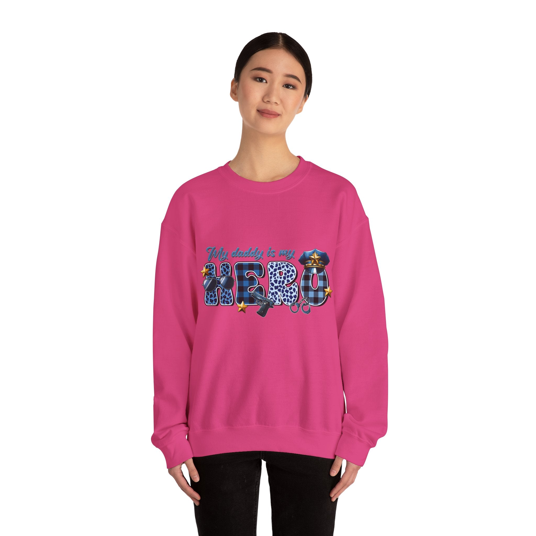 "My Daddy is My Hero" Unisex Crewneck Sweatshirt
