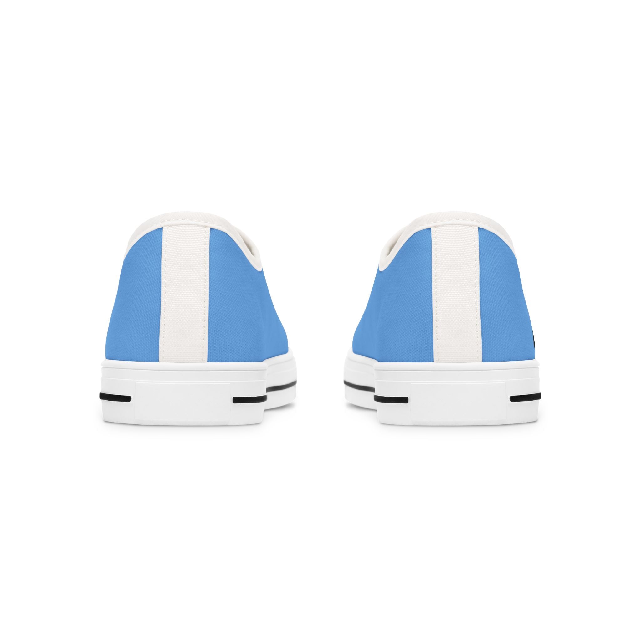 Light Blue Stylish Women's Low Top Sneakers - Casual, Comfortable, Everyday Wear, Perfect for Summer, Striped Sneakers, Trendy Footwear