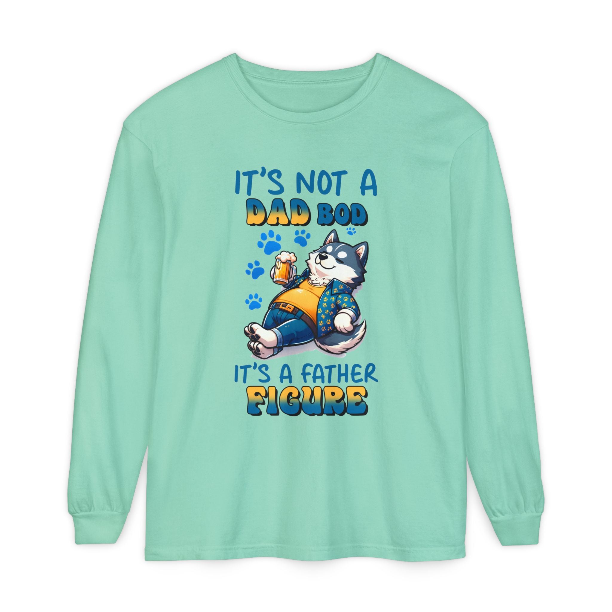 Funny Dad Bod Long Sleeve T-Shirt - It's Not a Dad Bod, It's a Father Figure