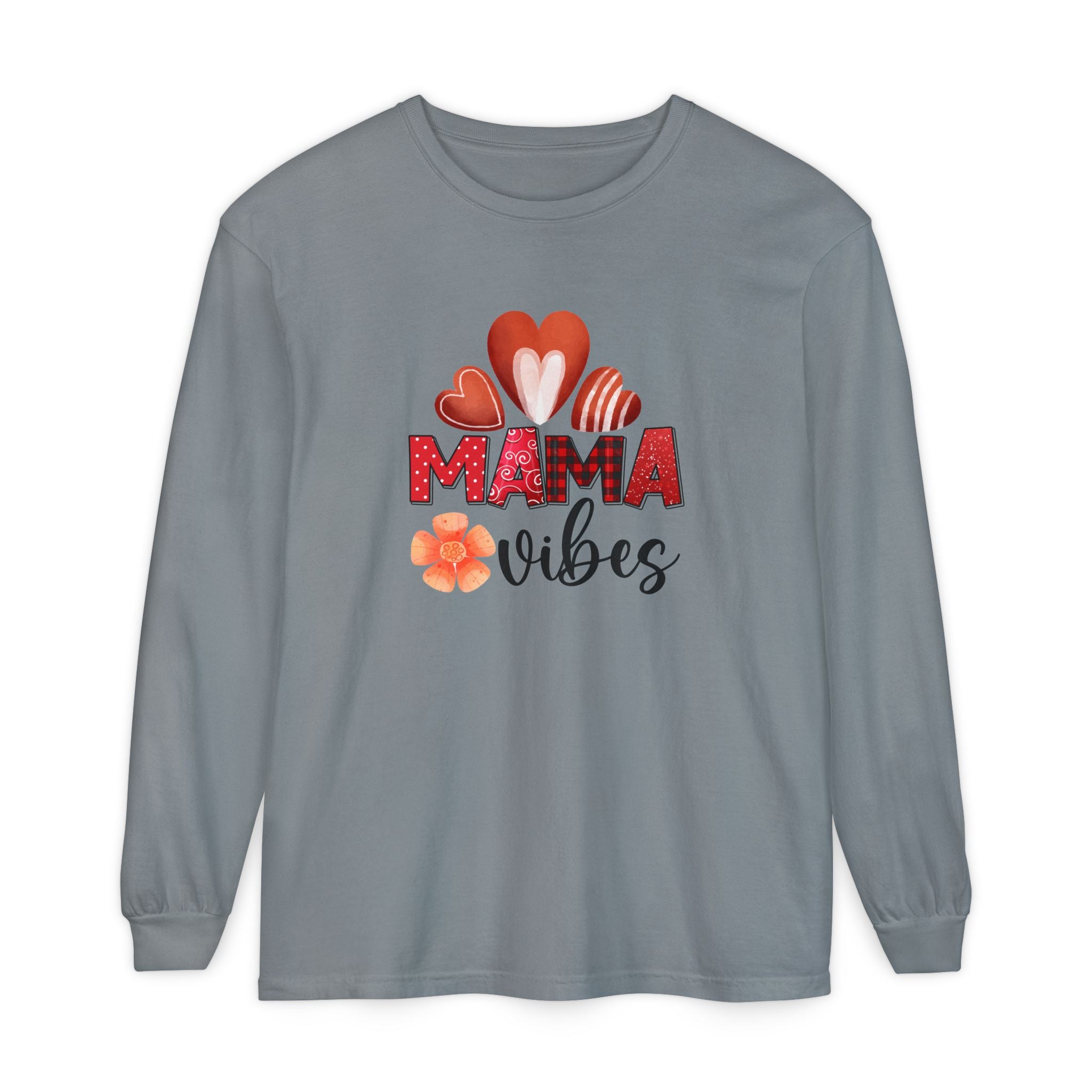 Mama Vibes Long Sleeve T-Shirt - Comfortable Unisex Tee for Moms