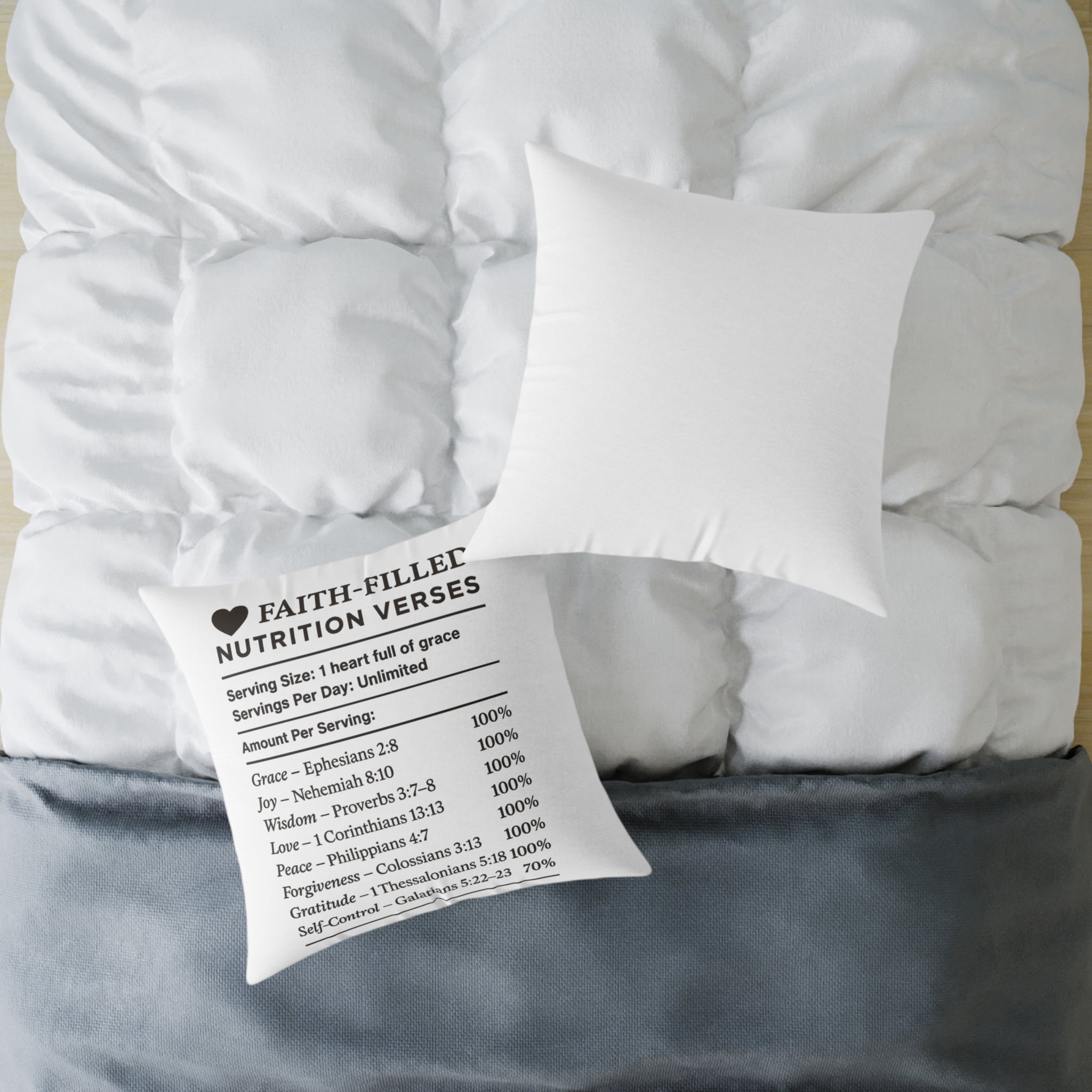 Faith-Filled Pillow Nutrition Versus