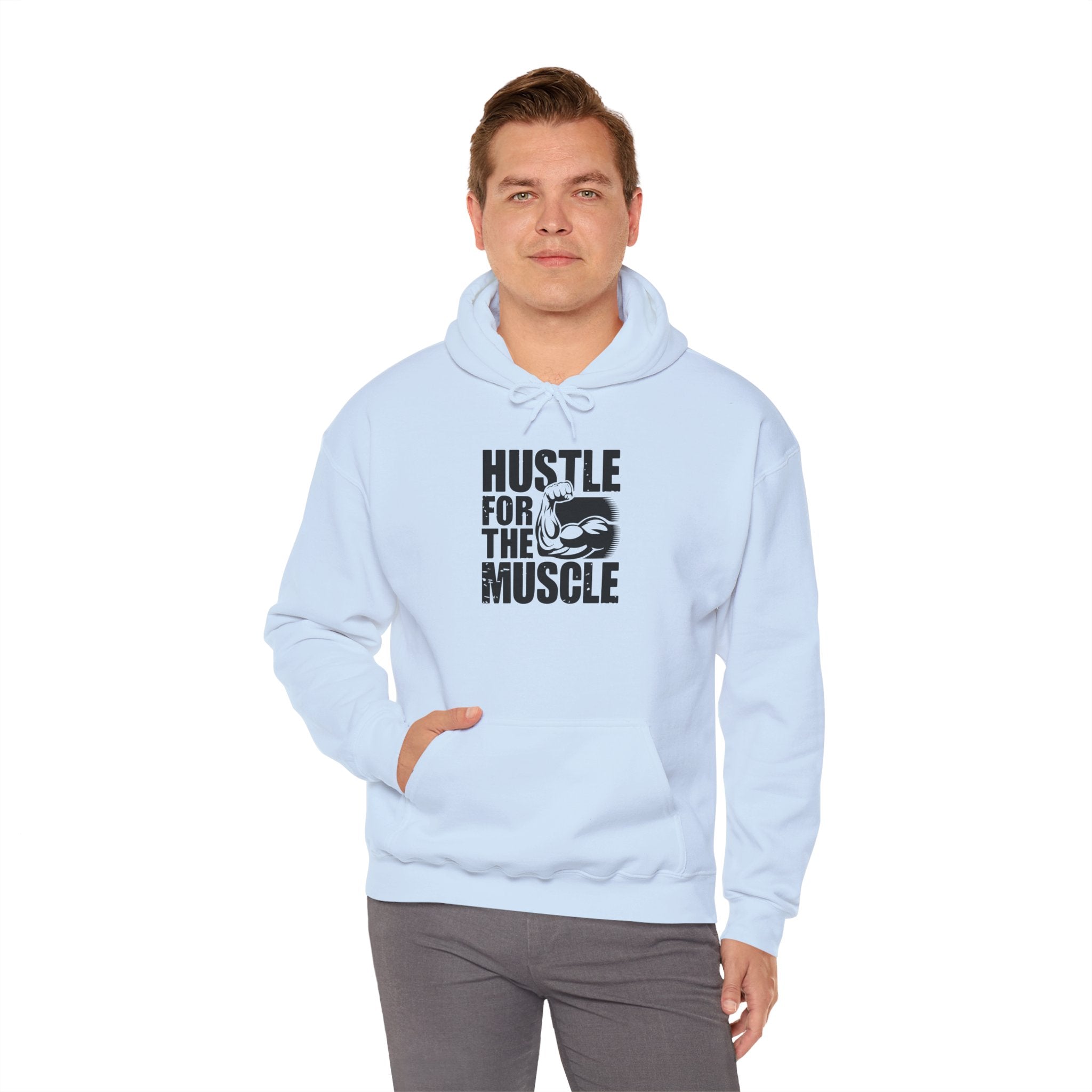 Hustle for the Muscle Sweatshirt - Unisex Heavy Blend™ Hoodie for Fitness Enthusiasts