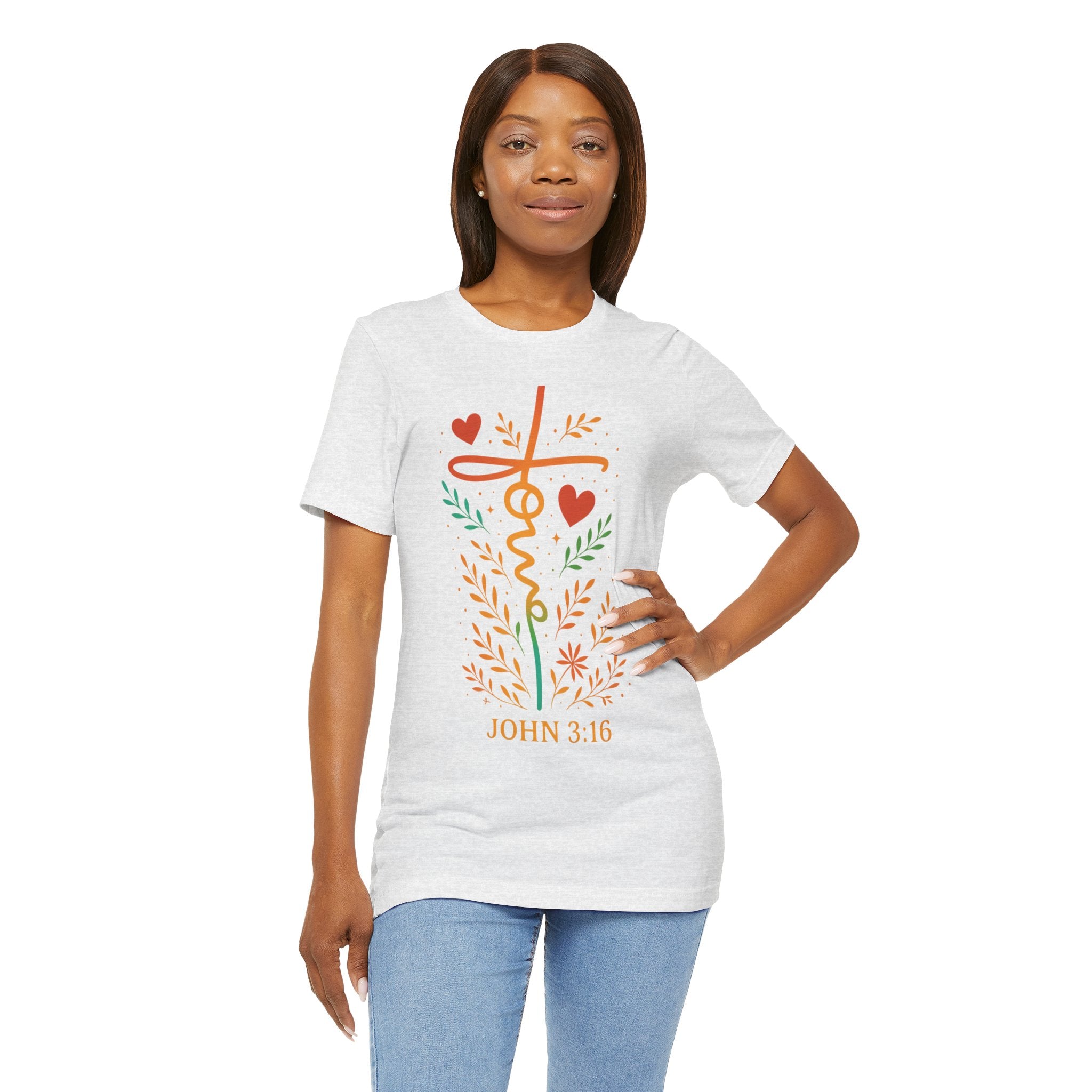 Faith-Inspired Unisex Tee: John 3:16, Christian Gift, Graphic T-Shirt, Religious Apparel, Inspirational Wear