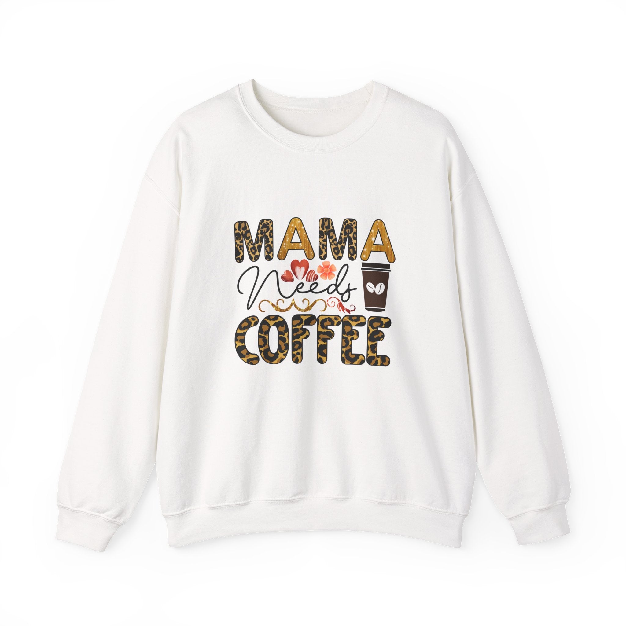 Mama Needs Coffee Crewneck Sweatshirt - Cozy Unisex Pullover Apparel for Moms