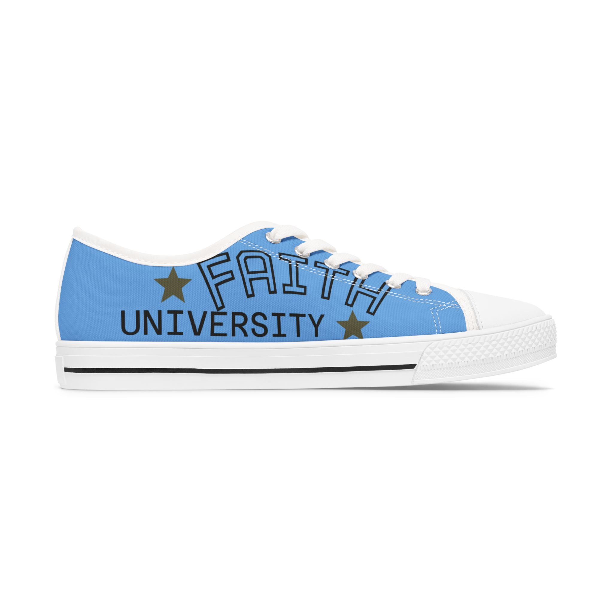 Light Blue Stylish Women's Low Top Sneakers - Casual, Comfortable, Everyday Wear, Perfect for Summer, Striped Sneakers, Trendy Footwear