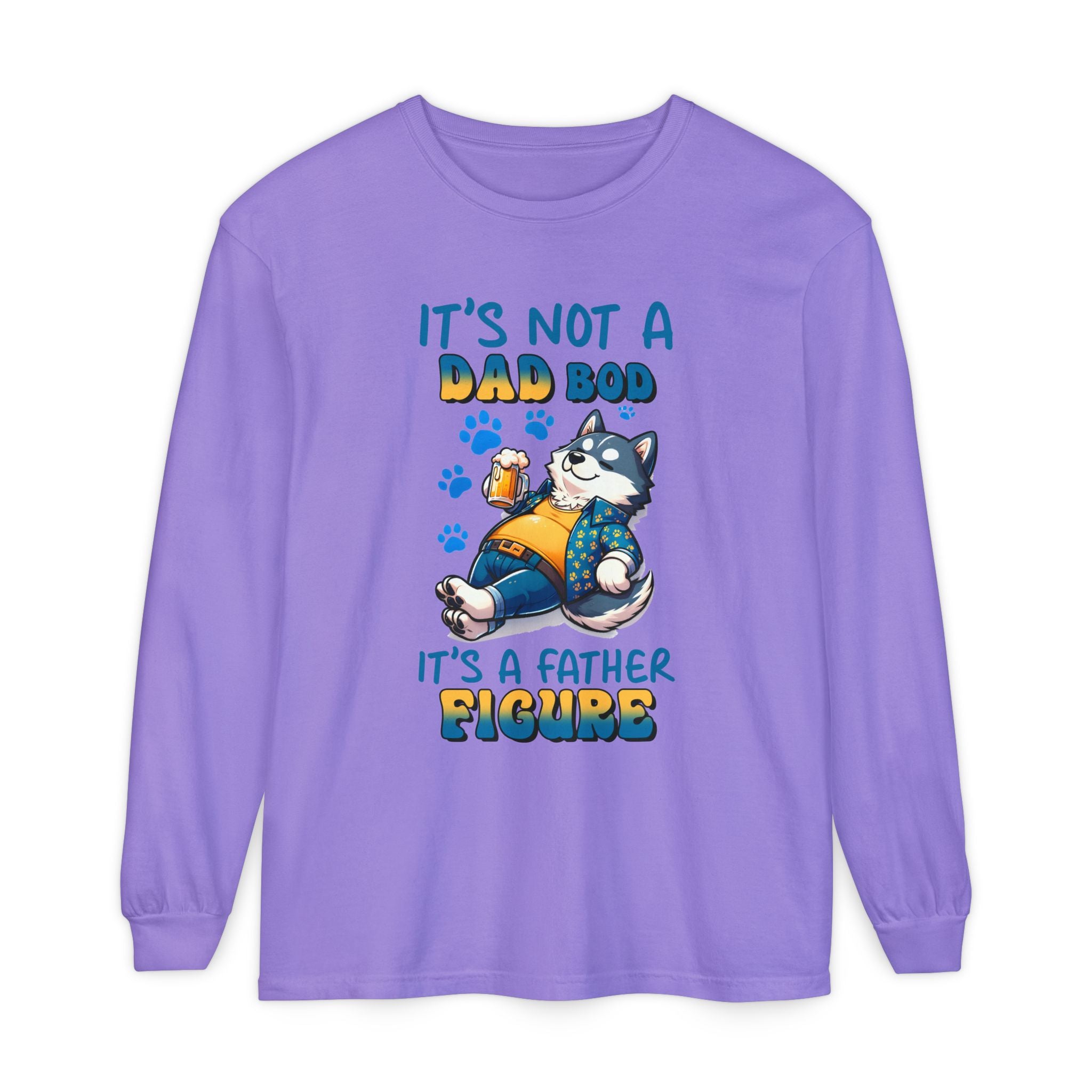 Funny Dad Bod Long Sleeve T-Shirt - It's Not a Dad Bod, It's a Father Figure