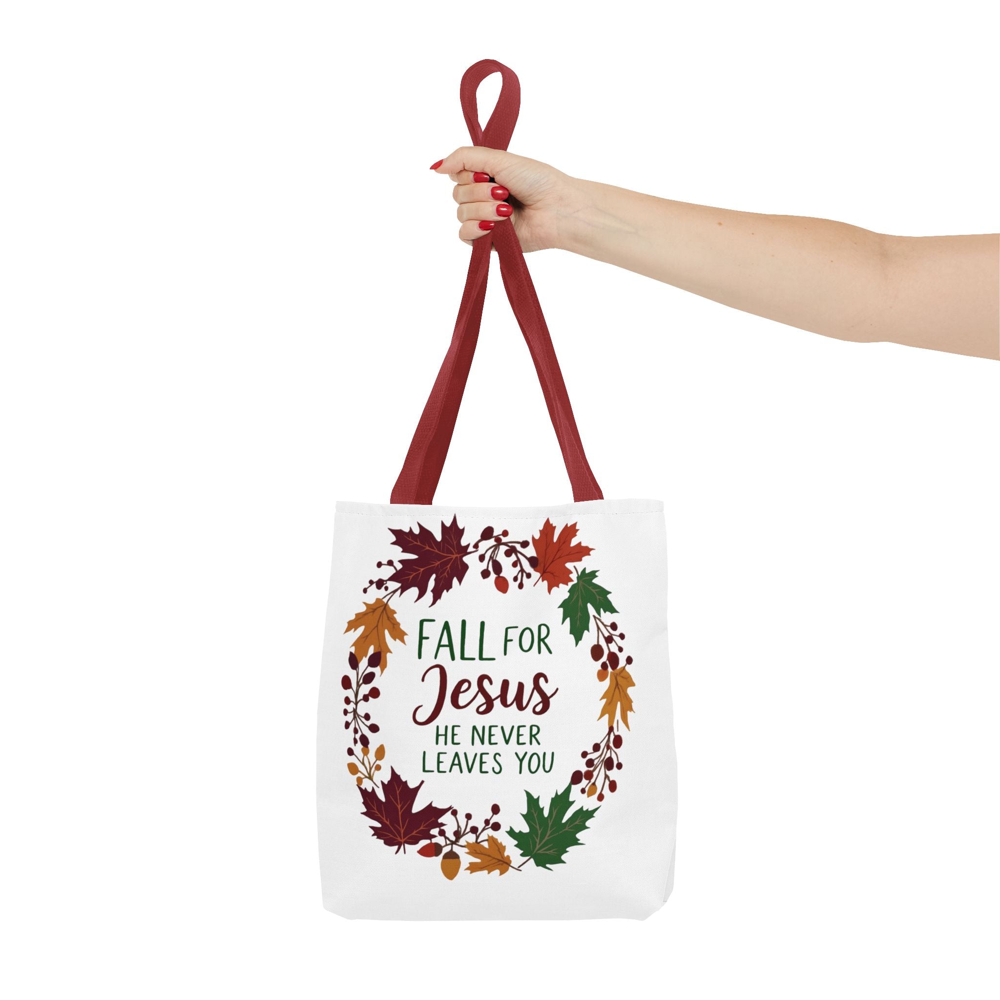 Fall for Jesus Tote Bag, Autumn Christian Gift, Inspirational Eco-Friendly Shopper, Harvest Season Accessory, Religious Everyday Use