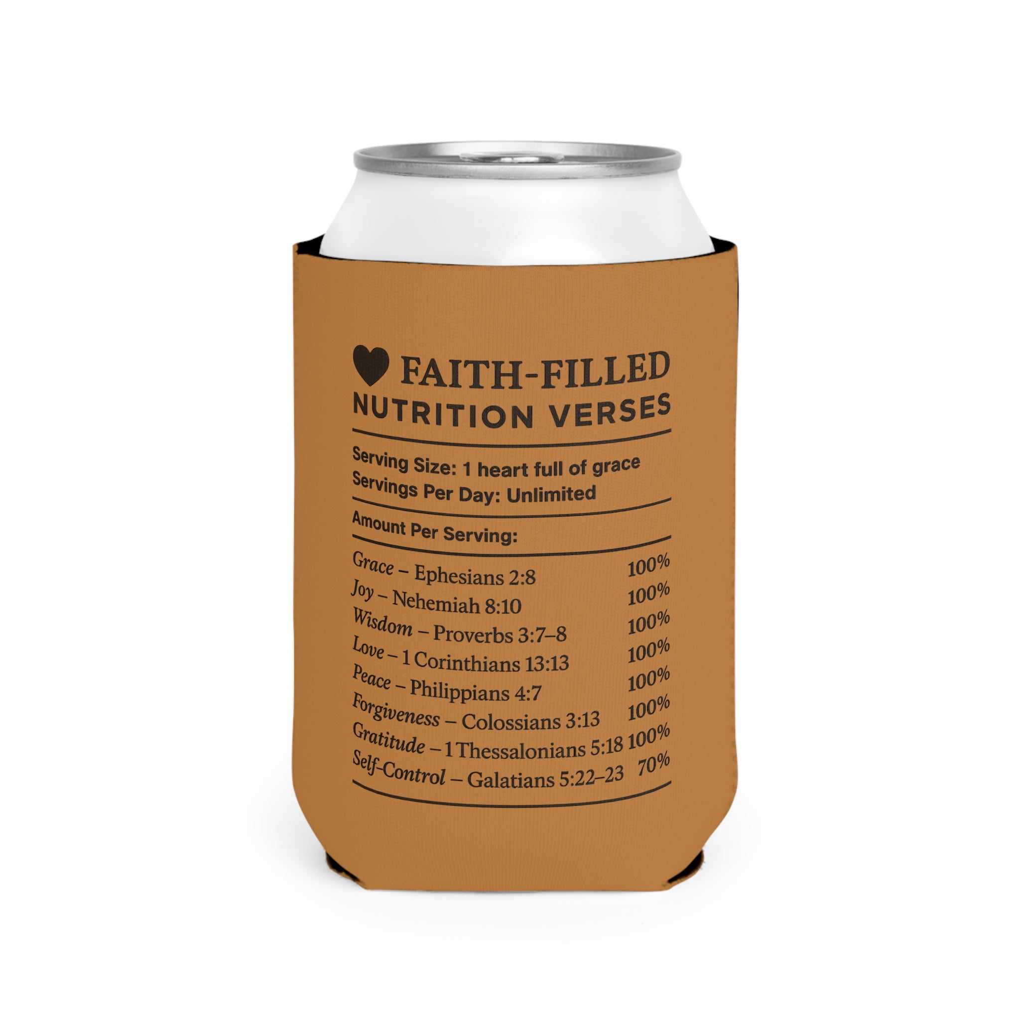 Faith-Filled Can Cooler Sleeve, Inspirational Beverage Holder, Christian Gift, Warm Weather Essential, Summer Party Accessory