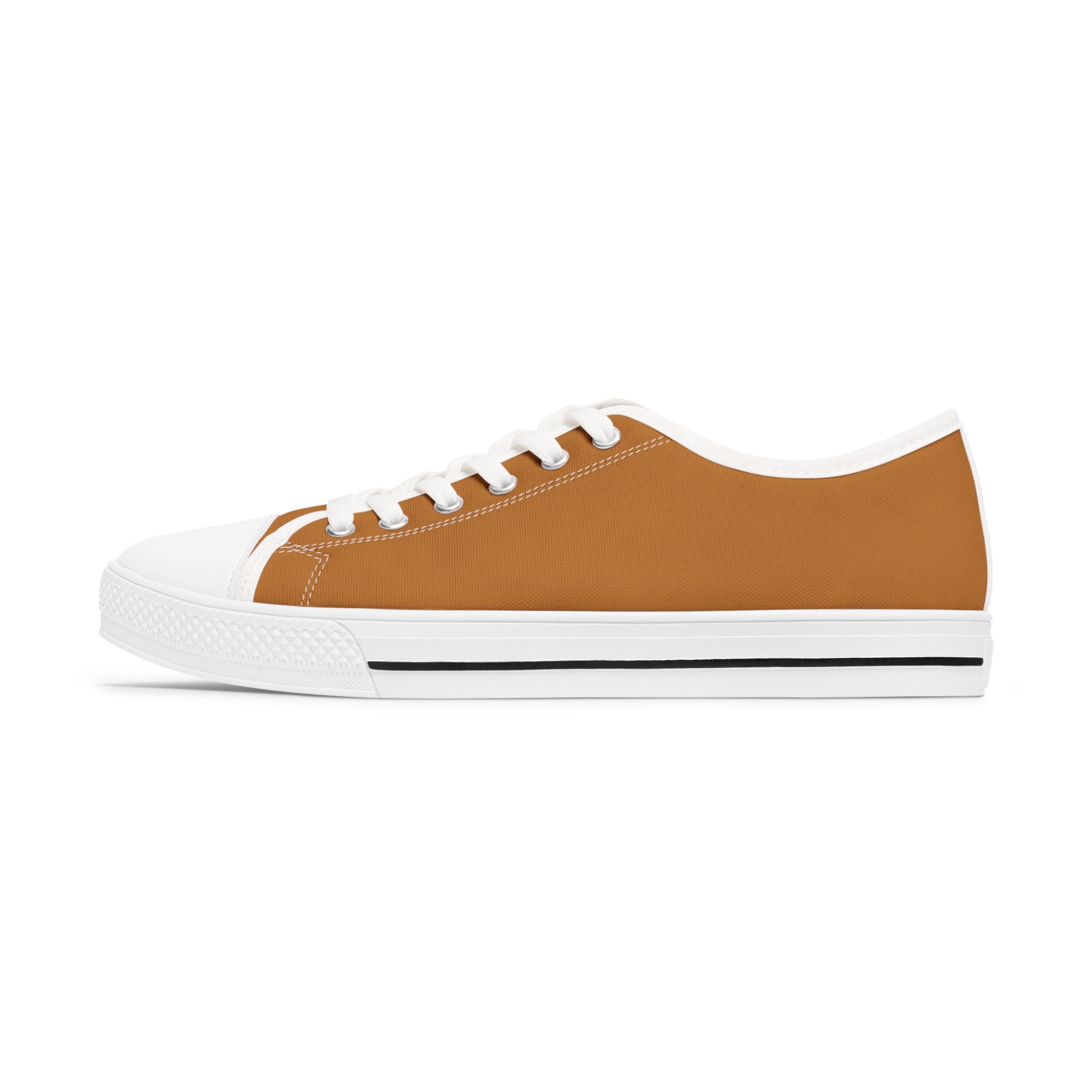 Light Brown Stylish Women's Low Top Sneakers - Casual, Comfortable, Everyday Wear, Perfect for Summer, Striped Sneakers, Trendy Footwear