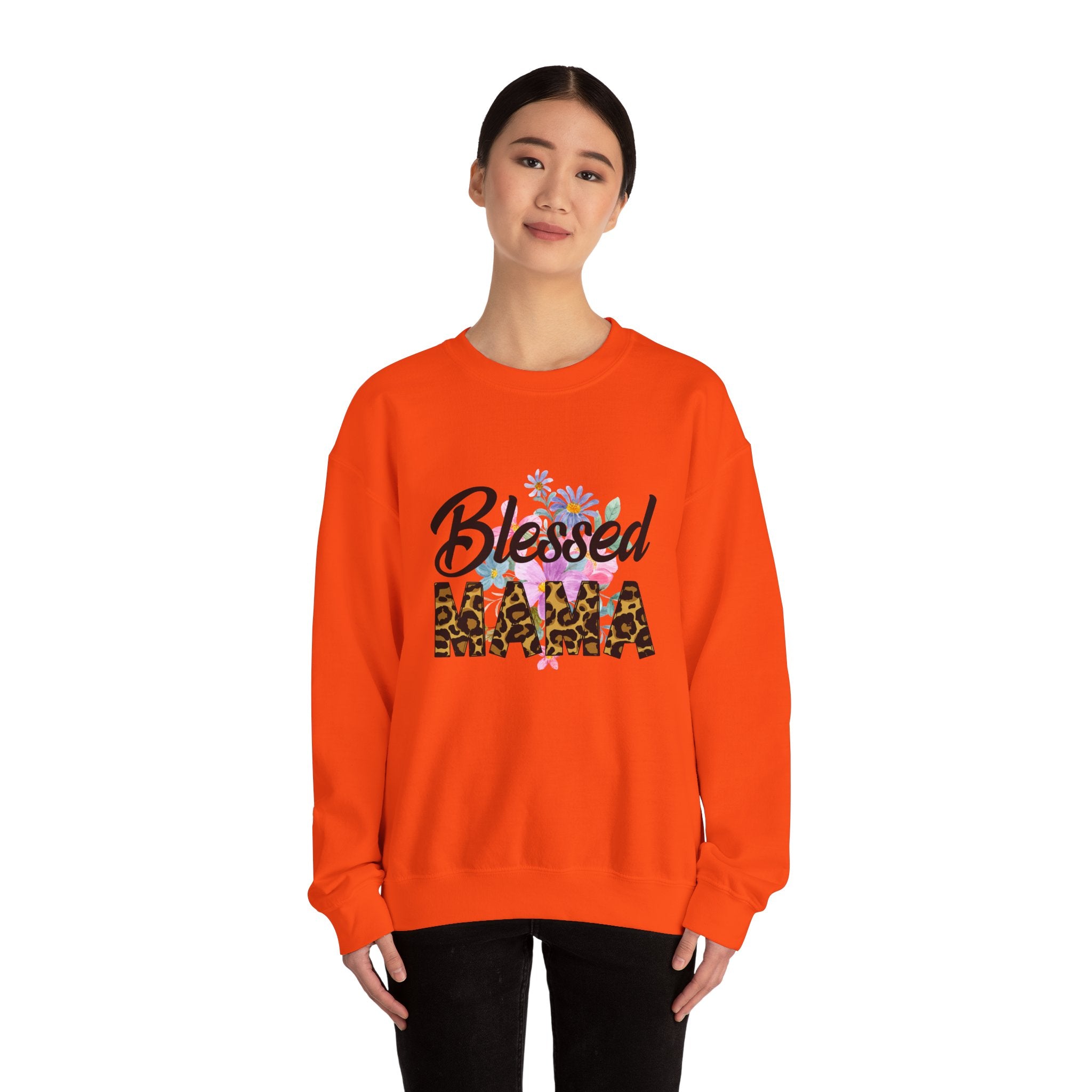 Blessed Mama Unisex Heavy Blend Crewneck Sweatshirt