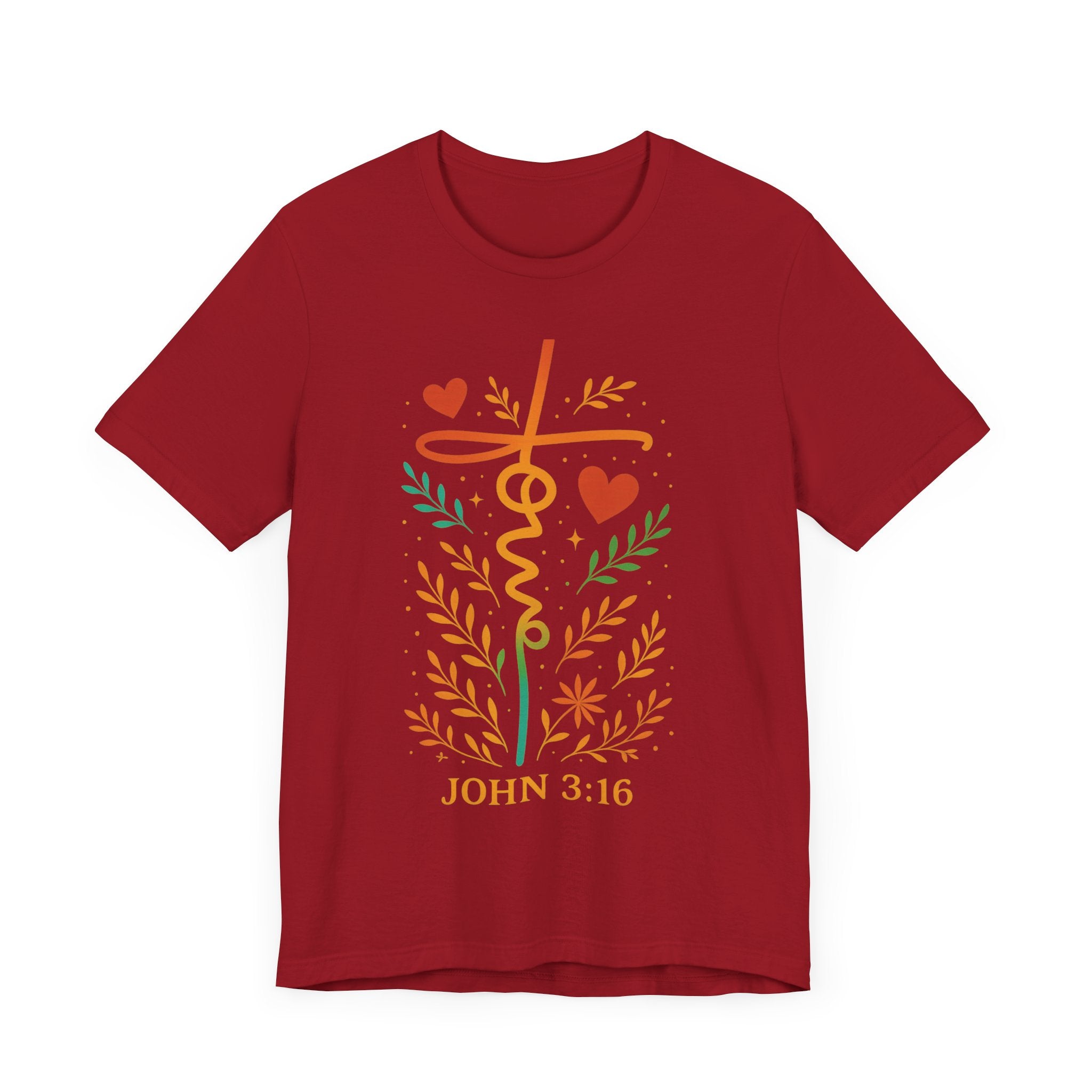 Faith-Inspired Unisex Tee: John 3:16, Christian Gift, Graphic T-Shirt, Religious Apparel, Inspirational Wear