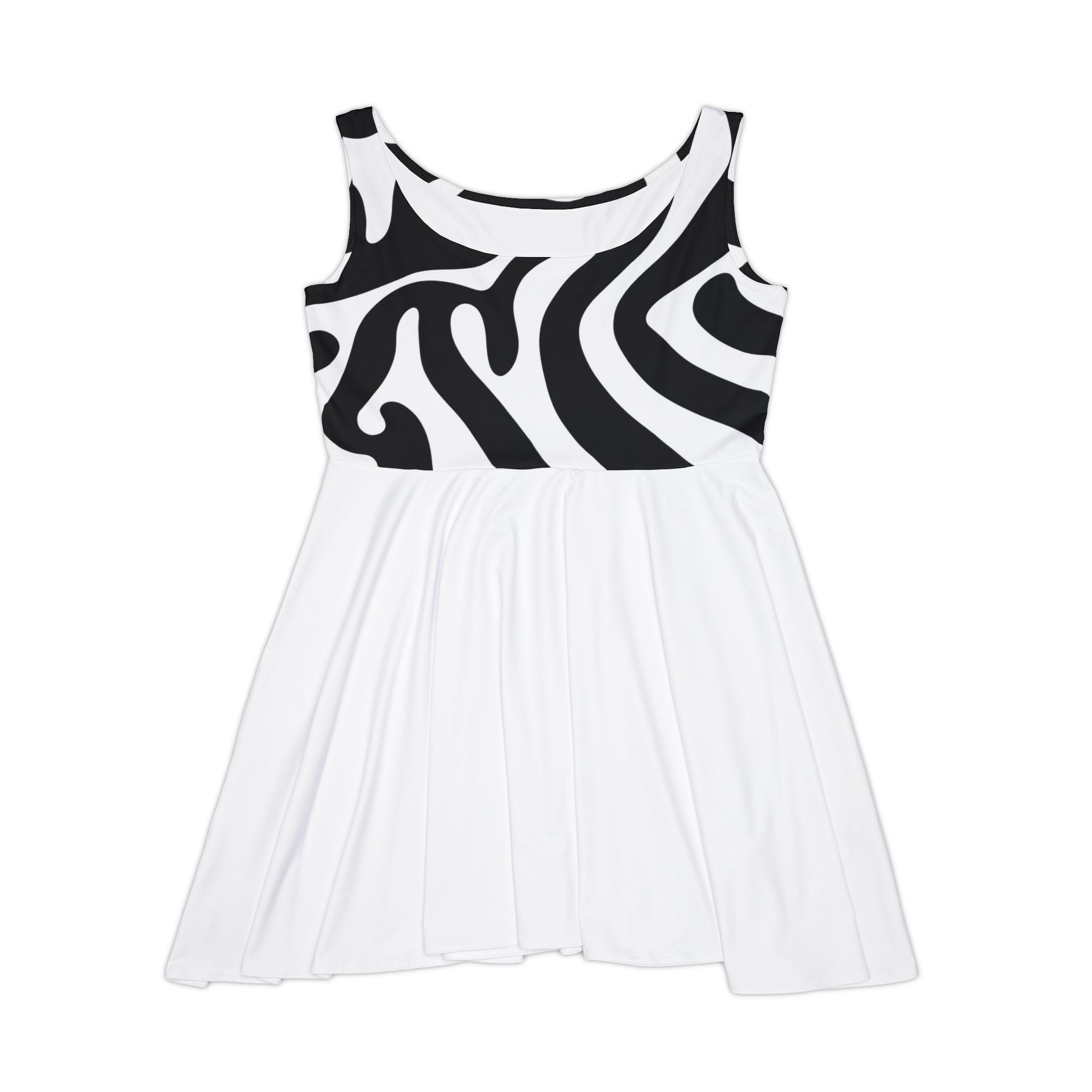 Chic Zebra Print Skater Dress, Casual Summer Dress, Stylish Party Dress, Trendy Outfit, Gift for Fashion Lovers