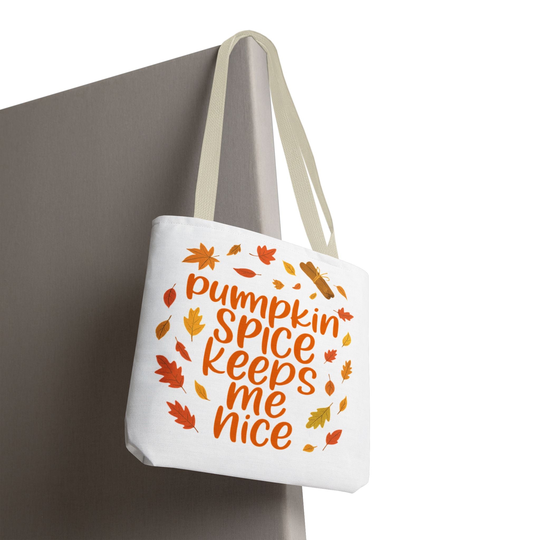 Autumn Vibes Tote Bag, Pumpkin Spice Fall Tote, Gift for Coffee Lovers, Seasonal Shopping Bag, Fall Decor Accessory