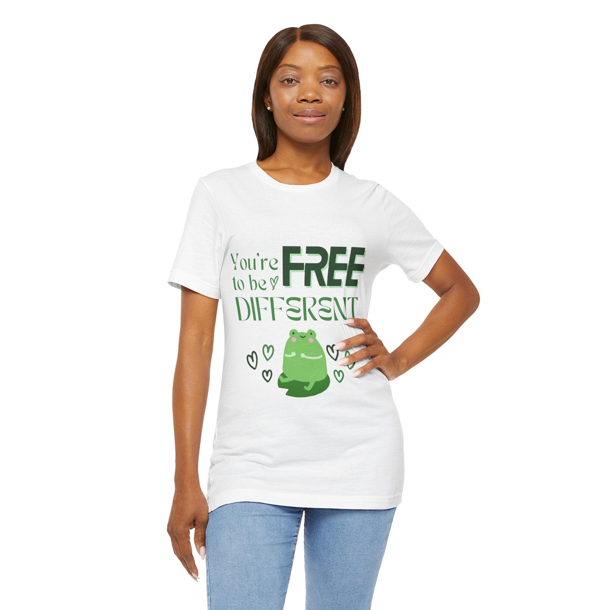You're Free to Be Different Frog Tee, Comfort Tee, Unisex Shirt, Fun Gift, Casual Wear, Frog Lover Gift, Unique Tee