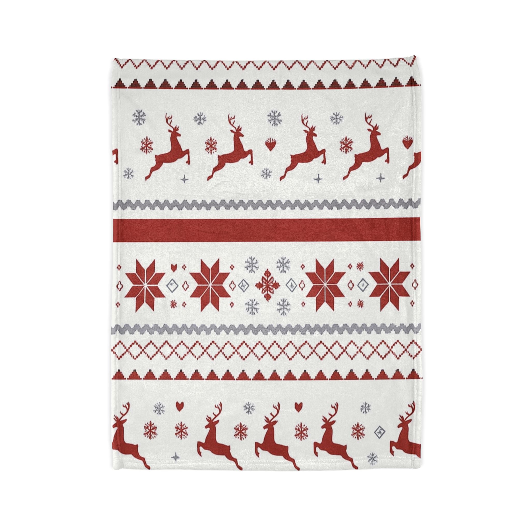 Cozy Christmas Blanket, Holiday Decor, Winter Warmth, Reindeer Blanket, Gift for Him/Her, Soft Throw for Snuggling