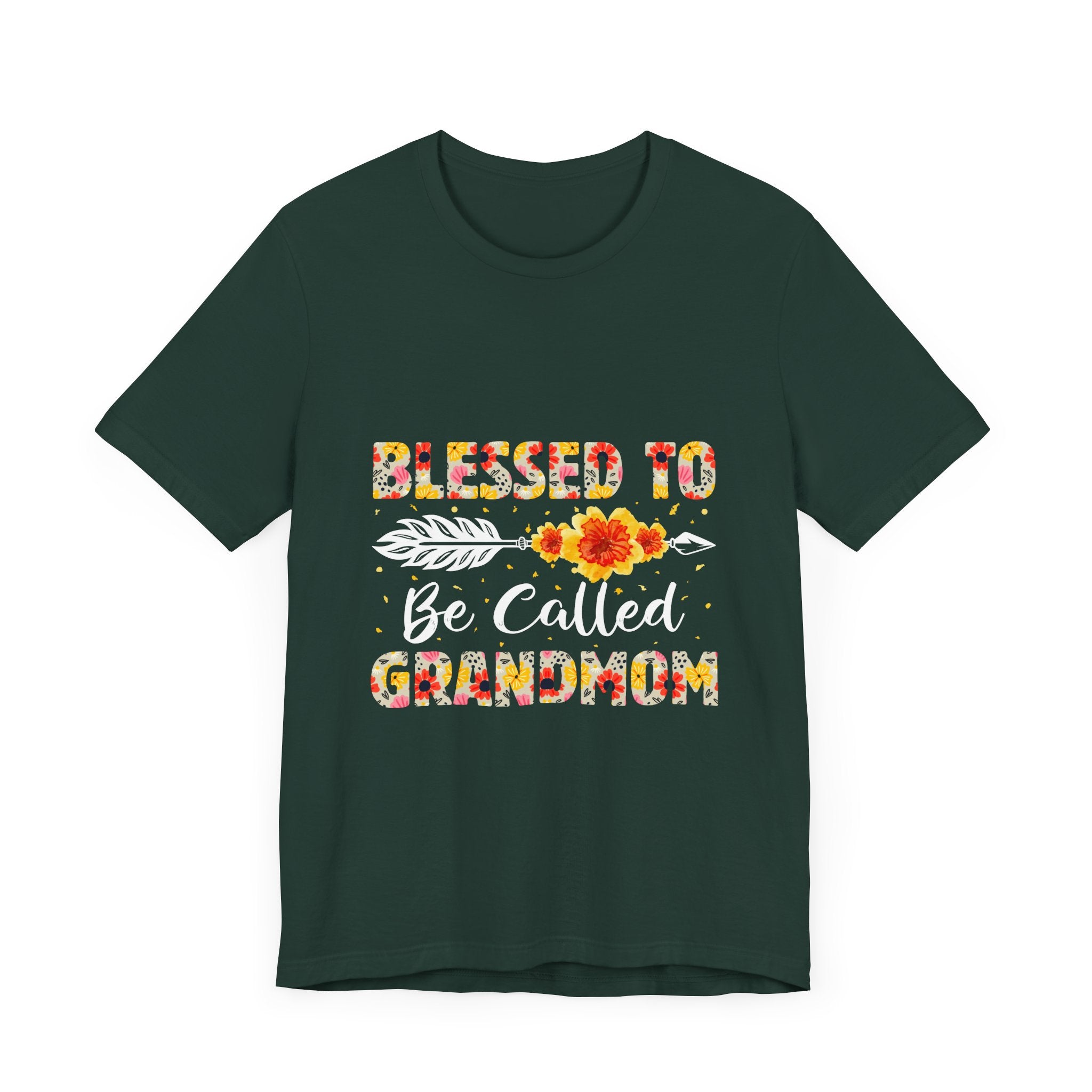 Blessed to Be Called Grandma T-Shirt - Floral Design for Grandmothers, Perfect Gift for Mother's Day