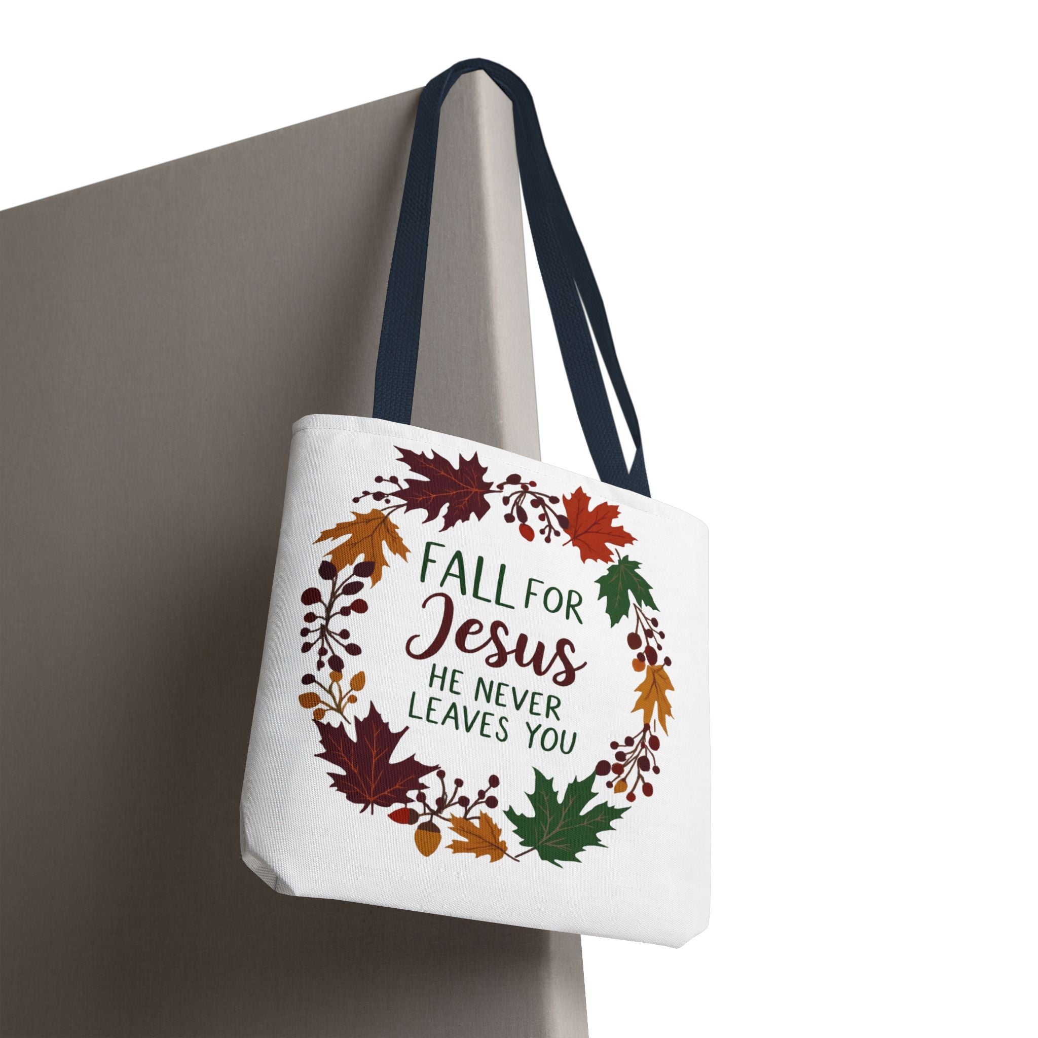 Fall for Jesus Tote Bag, Autumn Christian Gift, Inspirational Eco-Friendly Shopper, Harvest Season Accessory, Religious Everyday Use