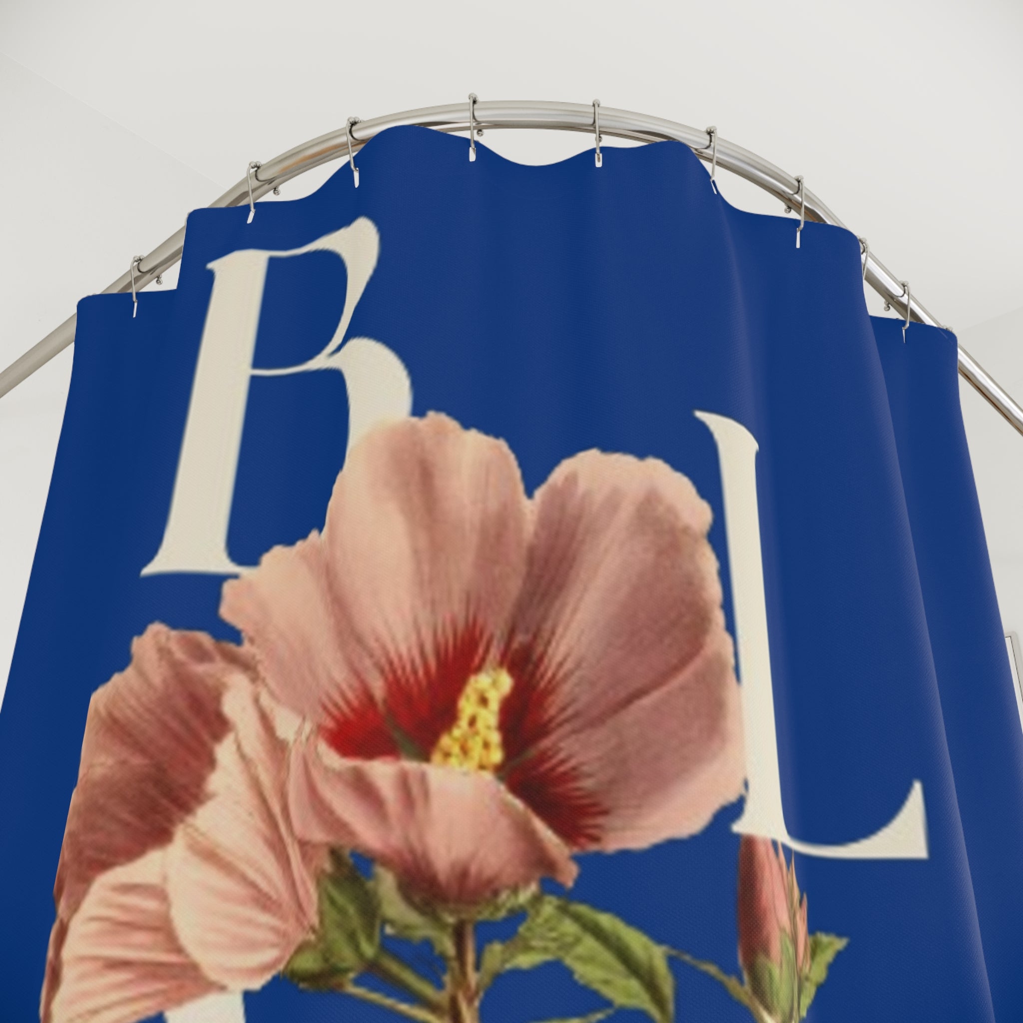 Blue Bloom Where You're Planted Shower Curtain, Floral Bathroom Decor, Boho Home Decor, Gift for Flower Lovers, Unique Bathroom Makeover