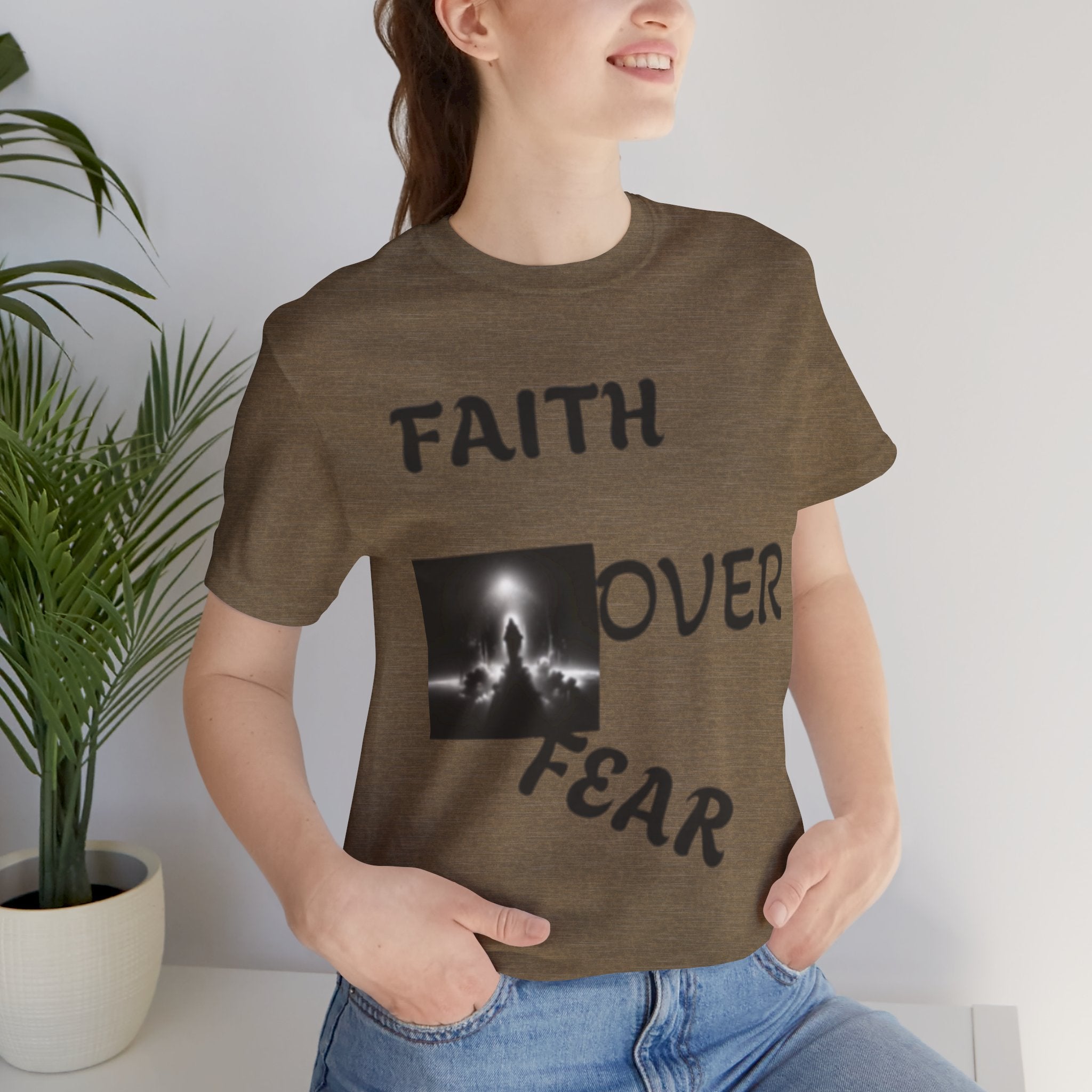 Faith Over Fear Unisex Jersey Tee - Inspirational Graphic T-Shirt
