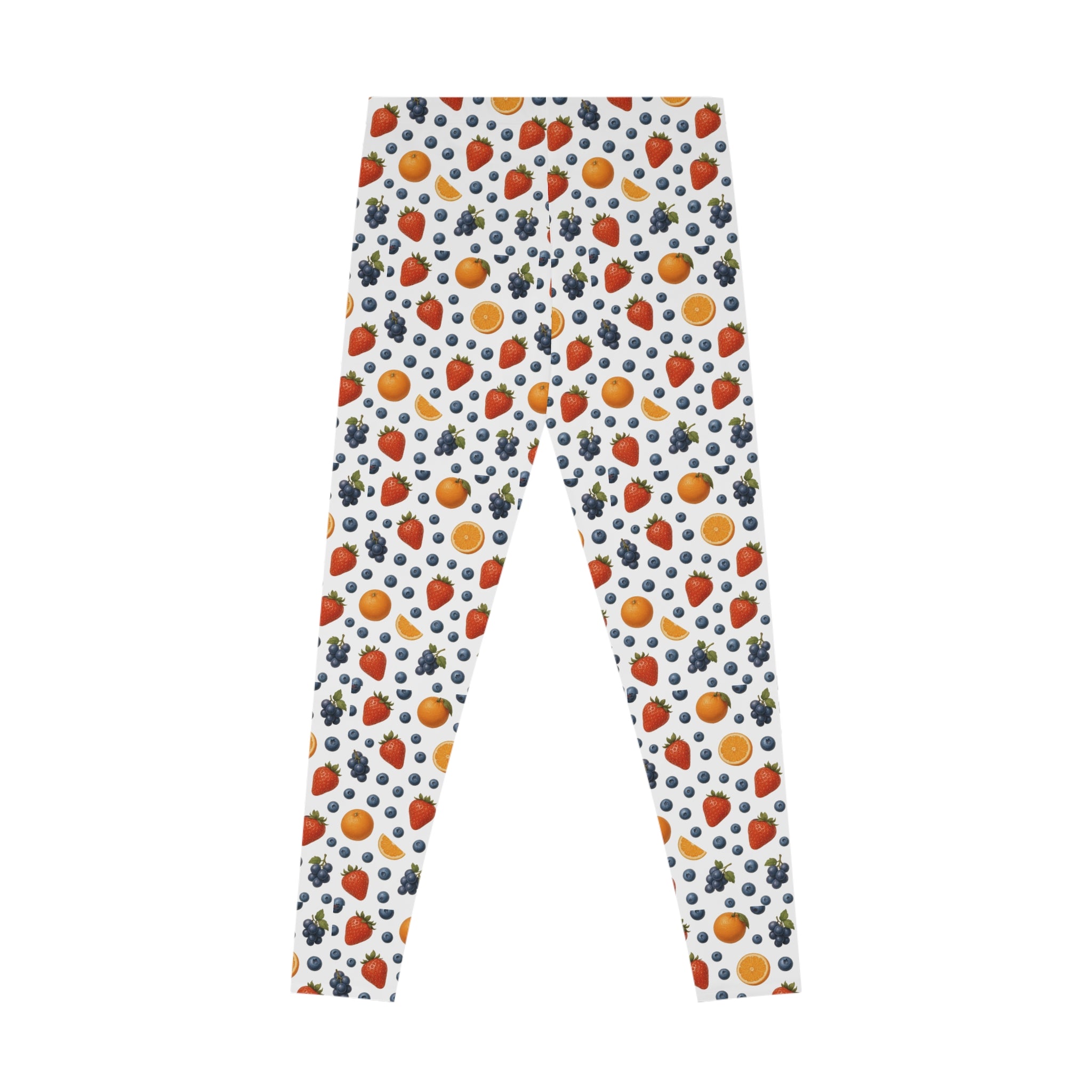 Fruity Stretchy Leggings, Colorful Workout Pants, Yoga Tights, Casual Spring Wear, Fitness Apparel, Summer Fashion