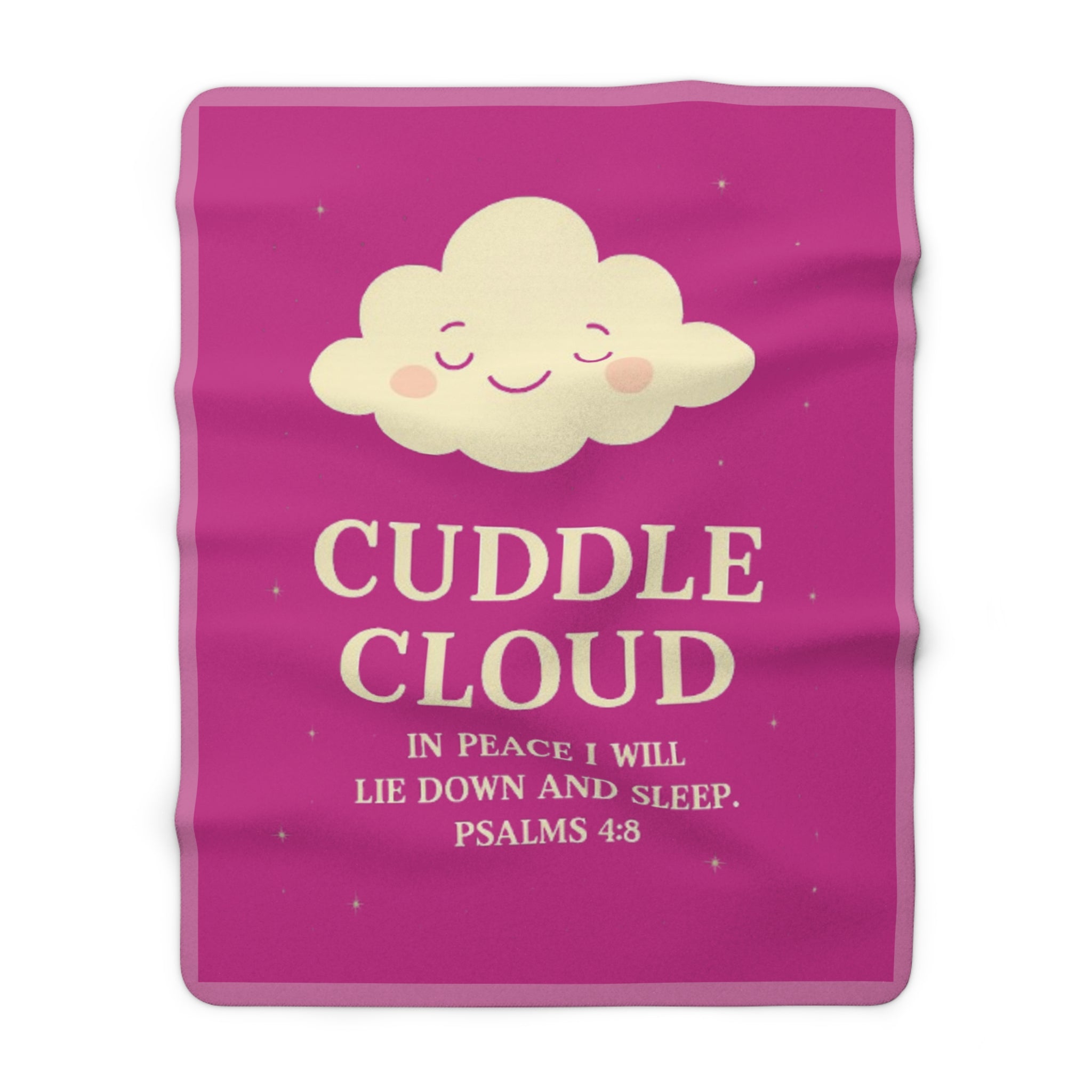 🩷 Cozy Sherpa Fleece Blanket, Cute Cuddle Cloud Design, Perfect for Gifts, Home Decor, Snuggling, Comfort
