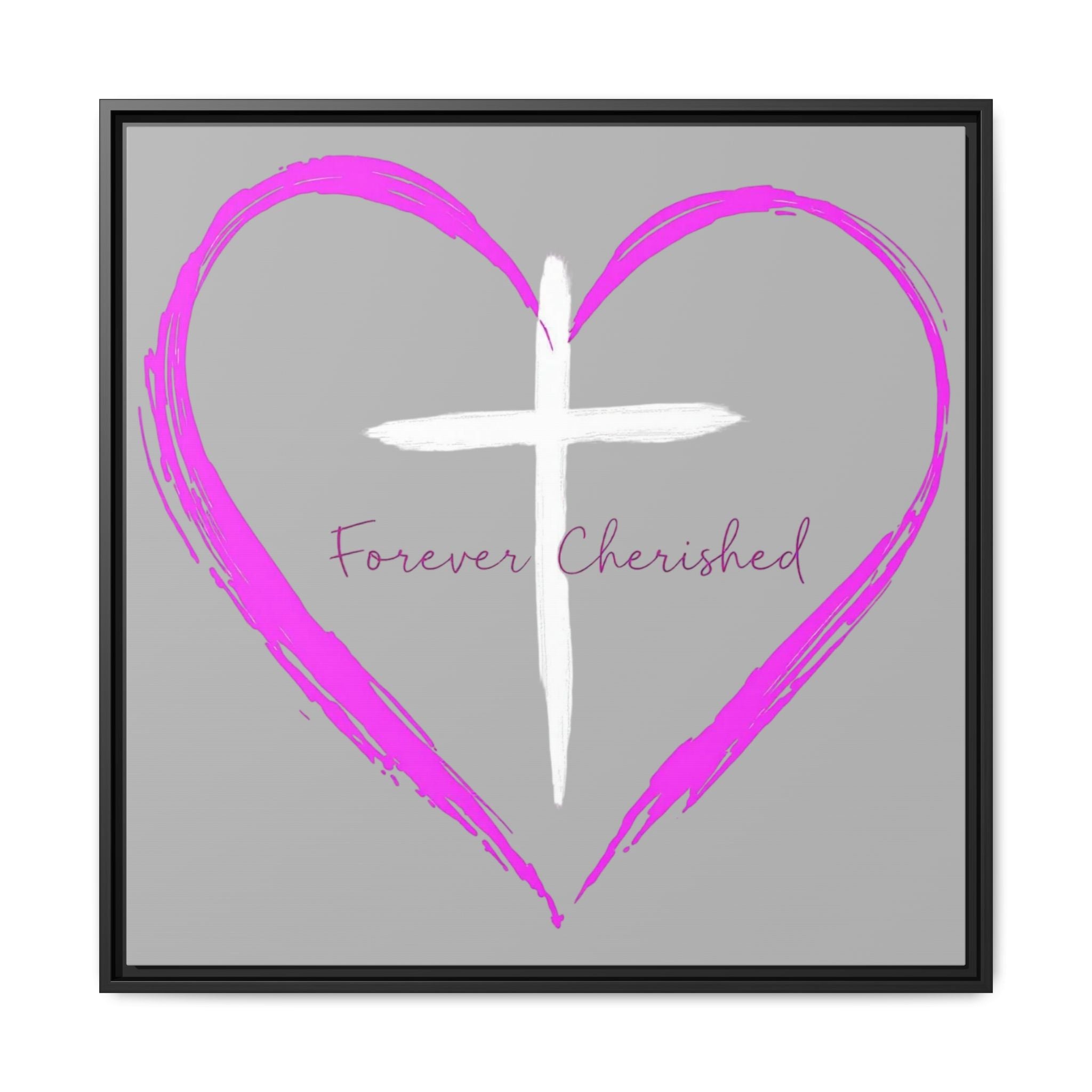 Framed Wall Art with Heart & Cross, Inspirational Home Decor, Gift for Loved Ones, Faith-Based Art, Perfect for Christenings, [...]