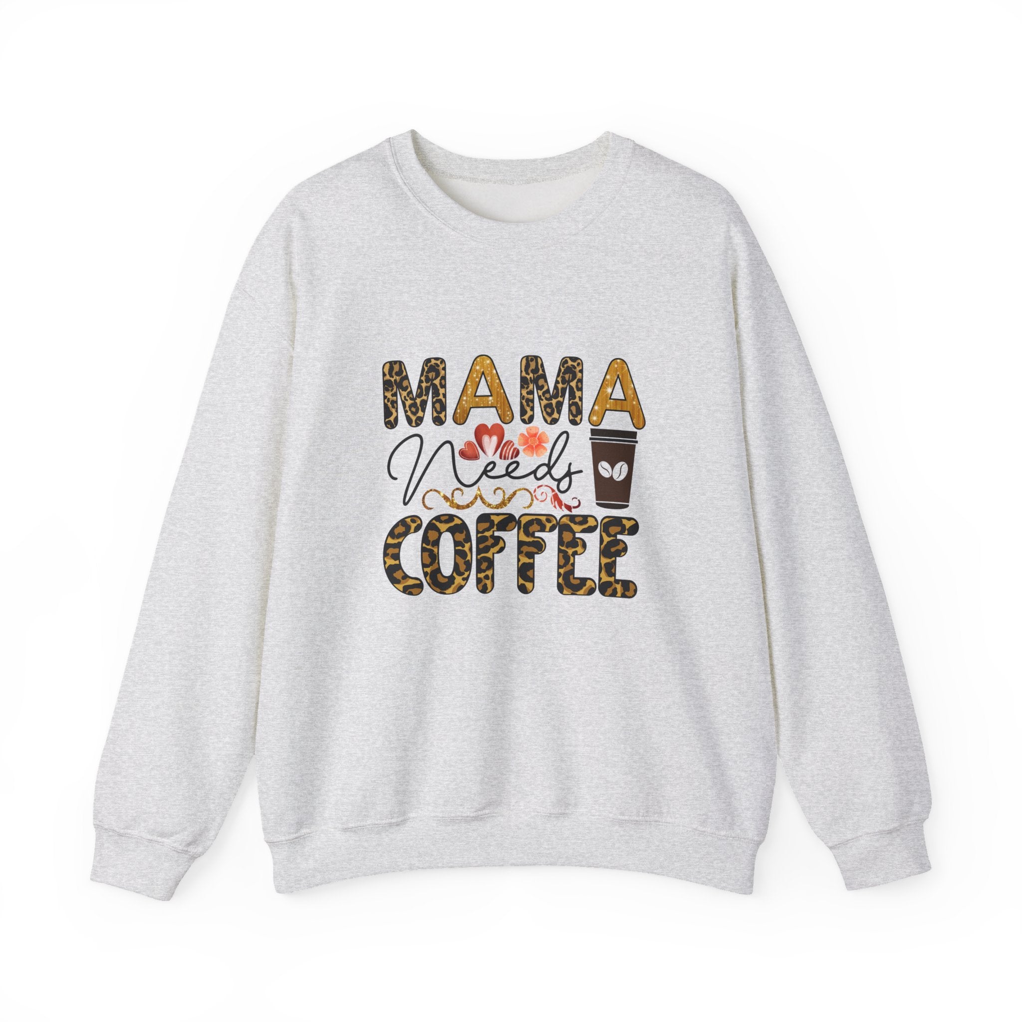 Mama Needs Coffee Crewneck Sweatshirt - Cozy Unisex Pullover Apparel for Moms