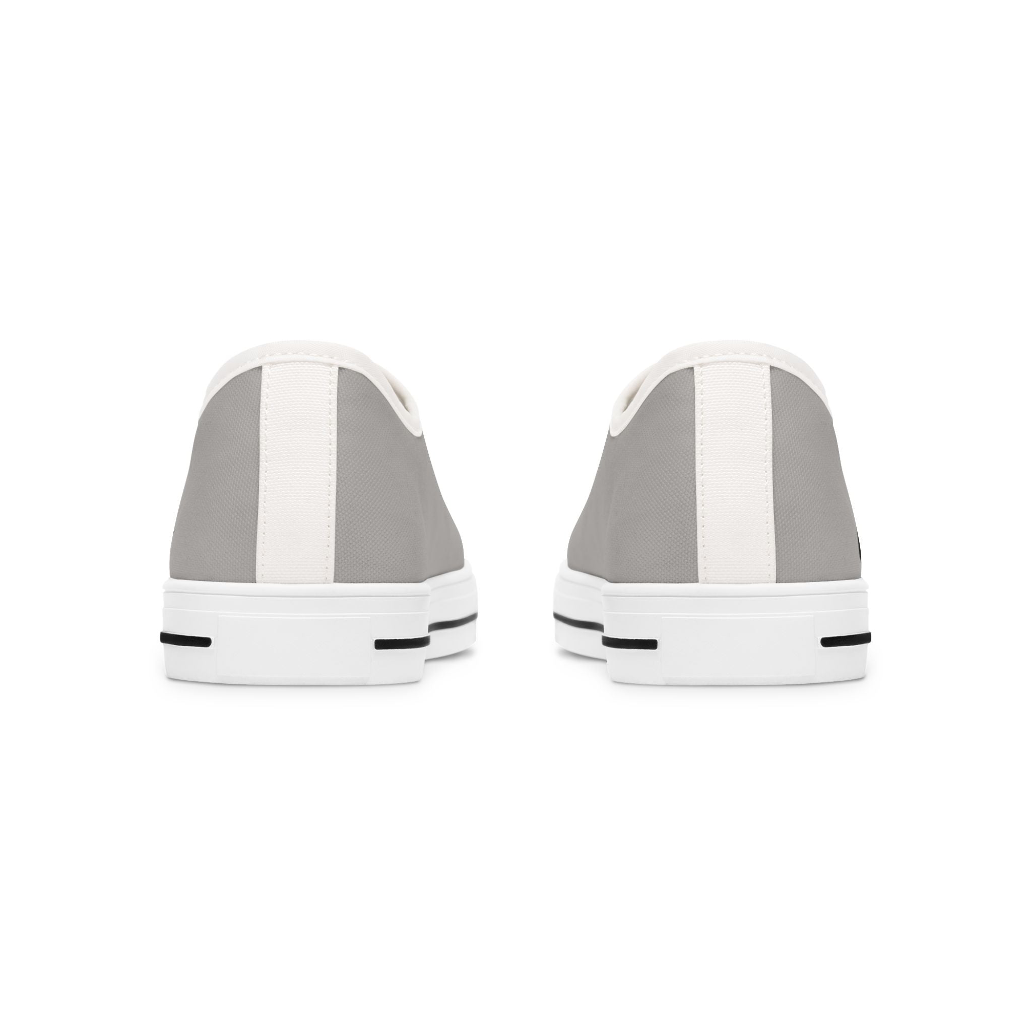 Grey Stylish Women's Low Top Sneakers - Casual, Comfortable, Everyday Wear, Perfect for Summer, Striped Sneakers, Trendy Footwear