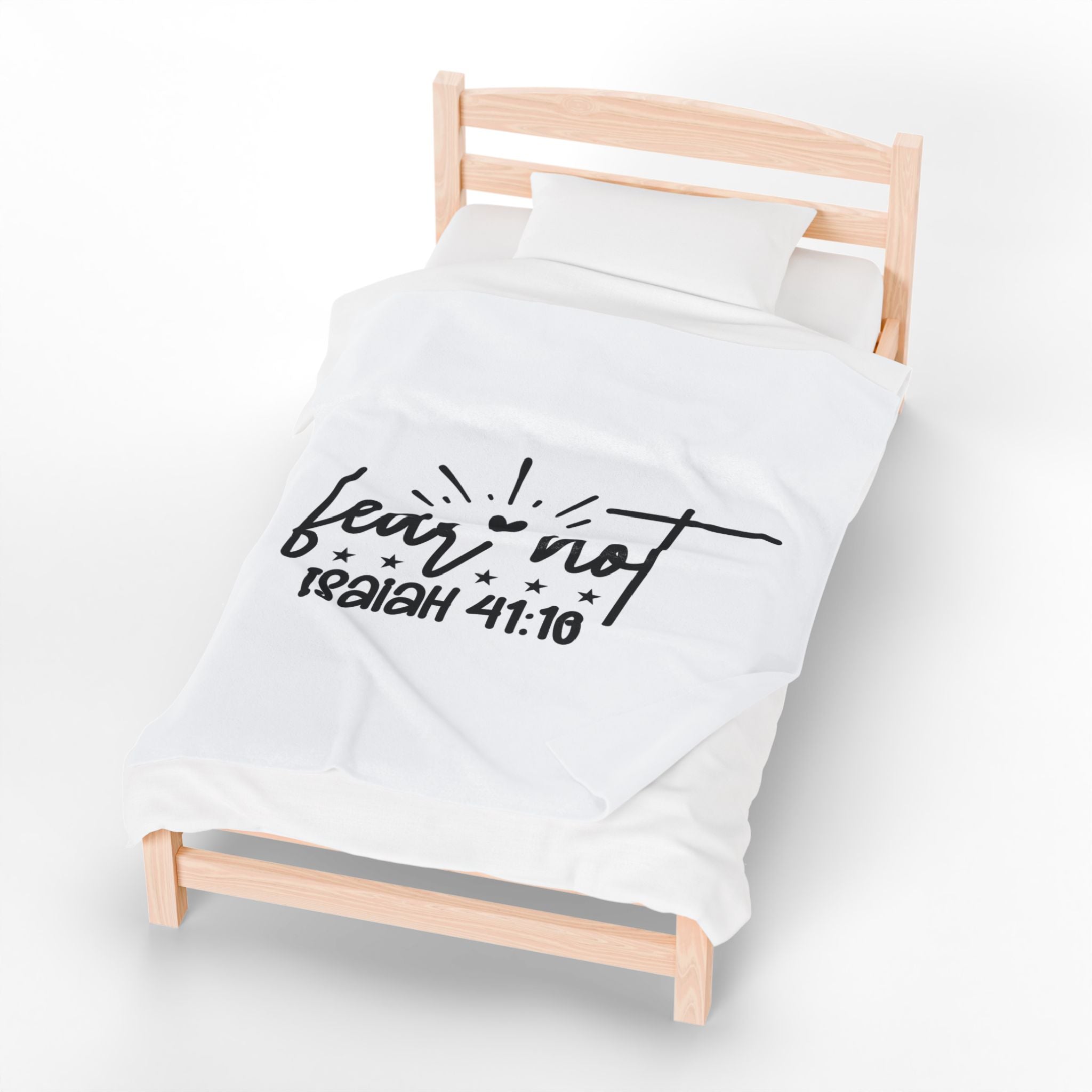 Fear Not Velveteen Plush Blanket - Inspirational Bible Verse for Comfort and Warmth