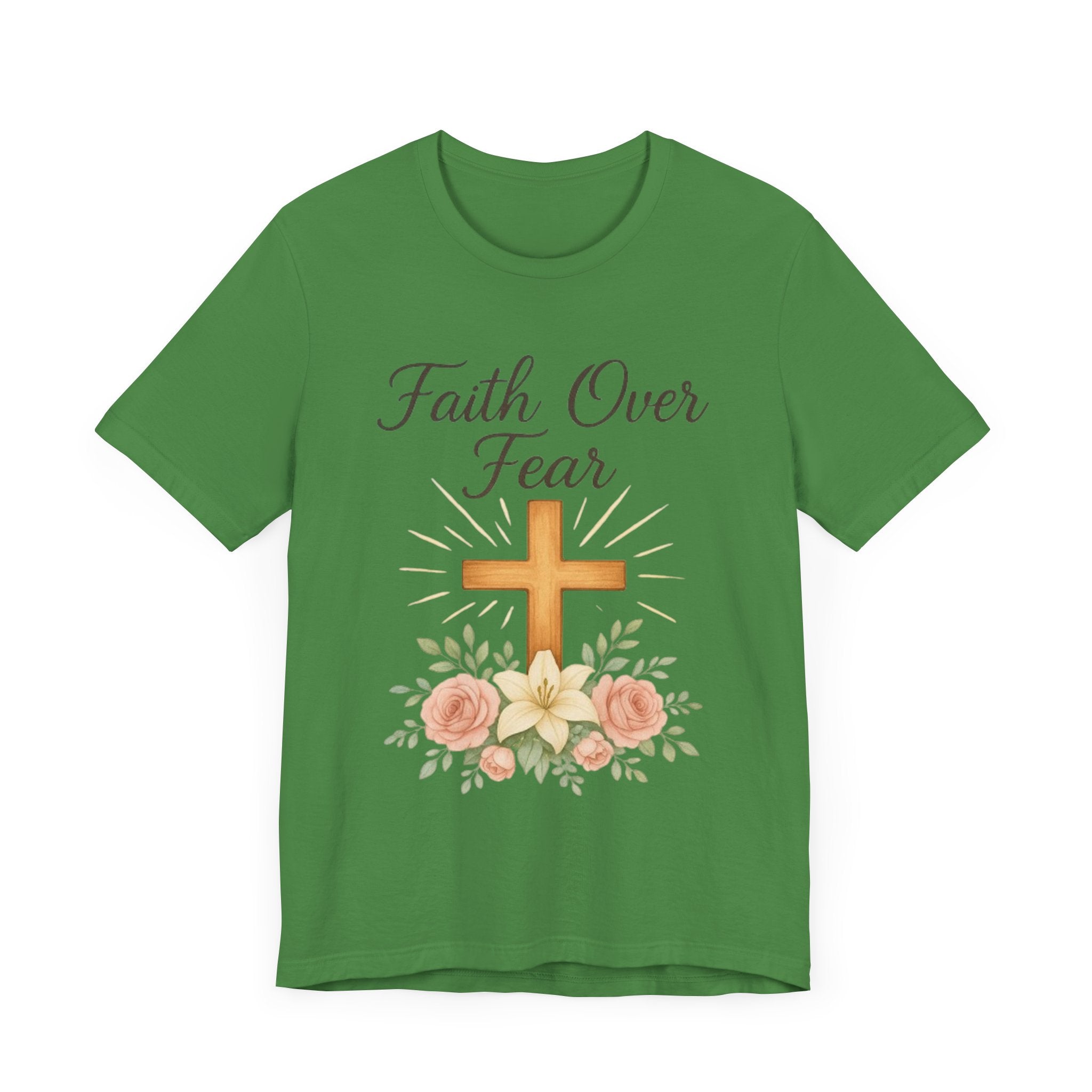 "Faith Over Fear" Inspirational T-Shirt, religious apparel