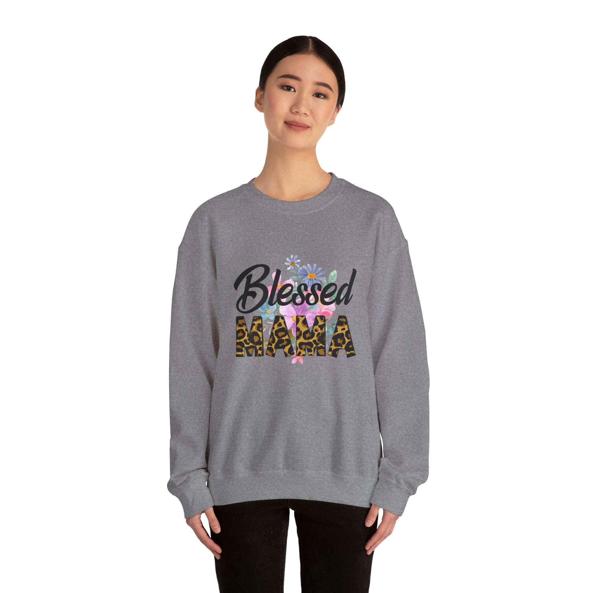 Blessed Mama Unisex Heavy Blend Crewneck Sweatshirt
