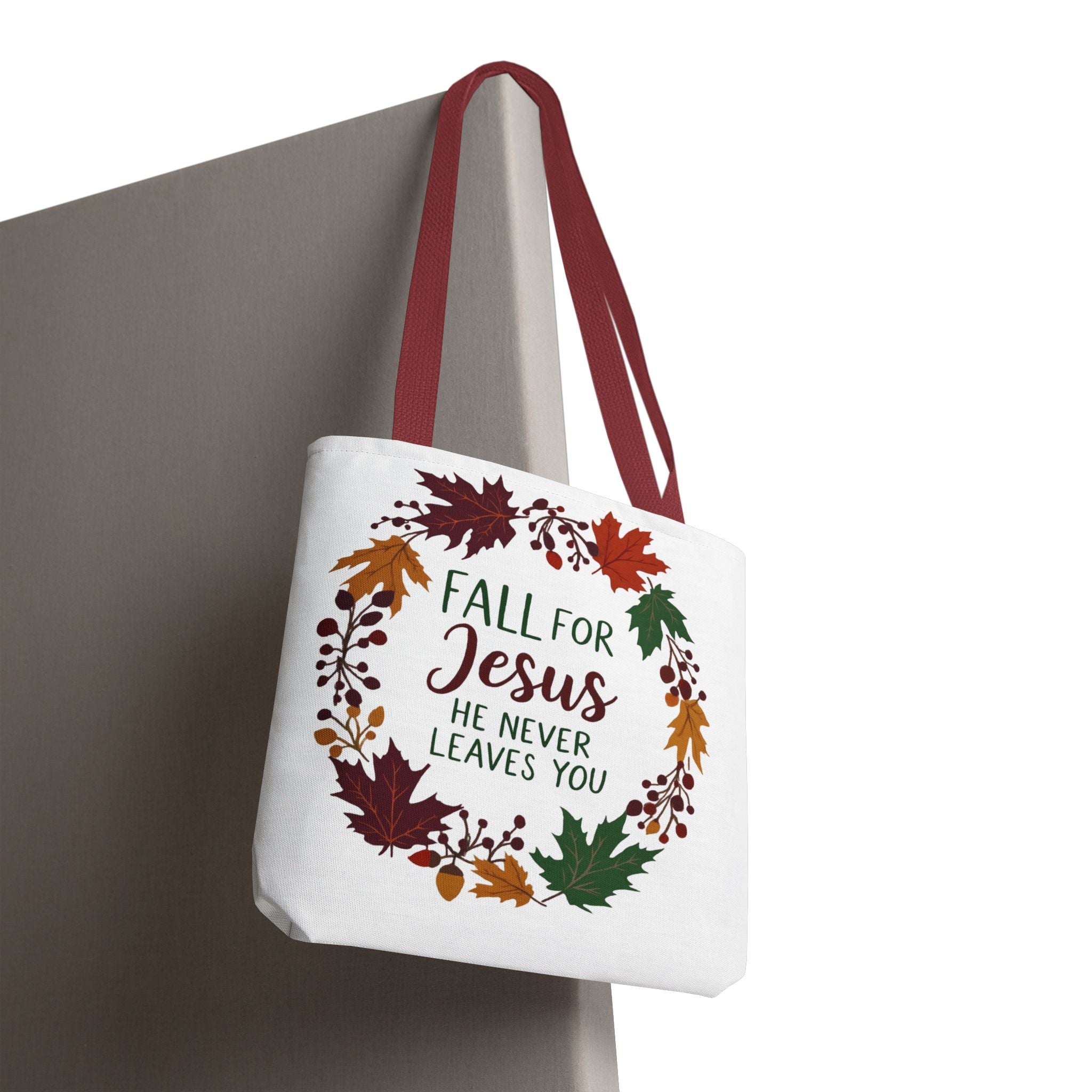 Fall for Jesus Tote Bag, Autumn Christian Gift, Inspirational Eco-Friendly Shopper, Harvest Season Accessory, Religious Everyday Use