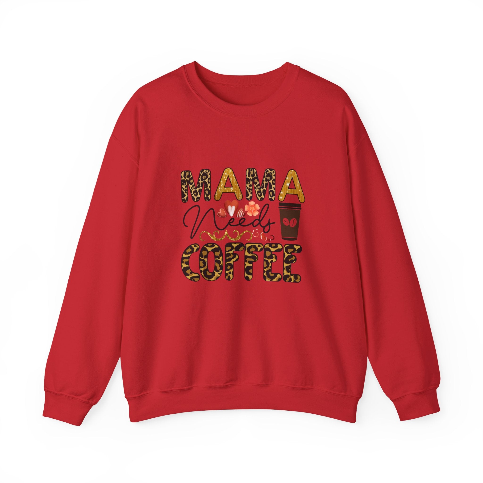 Mama Needs Coffee Crewneck Sweatshirt - Cozy Unisex Pullover Apparel for Moms