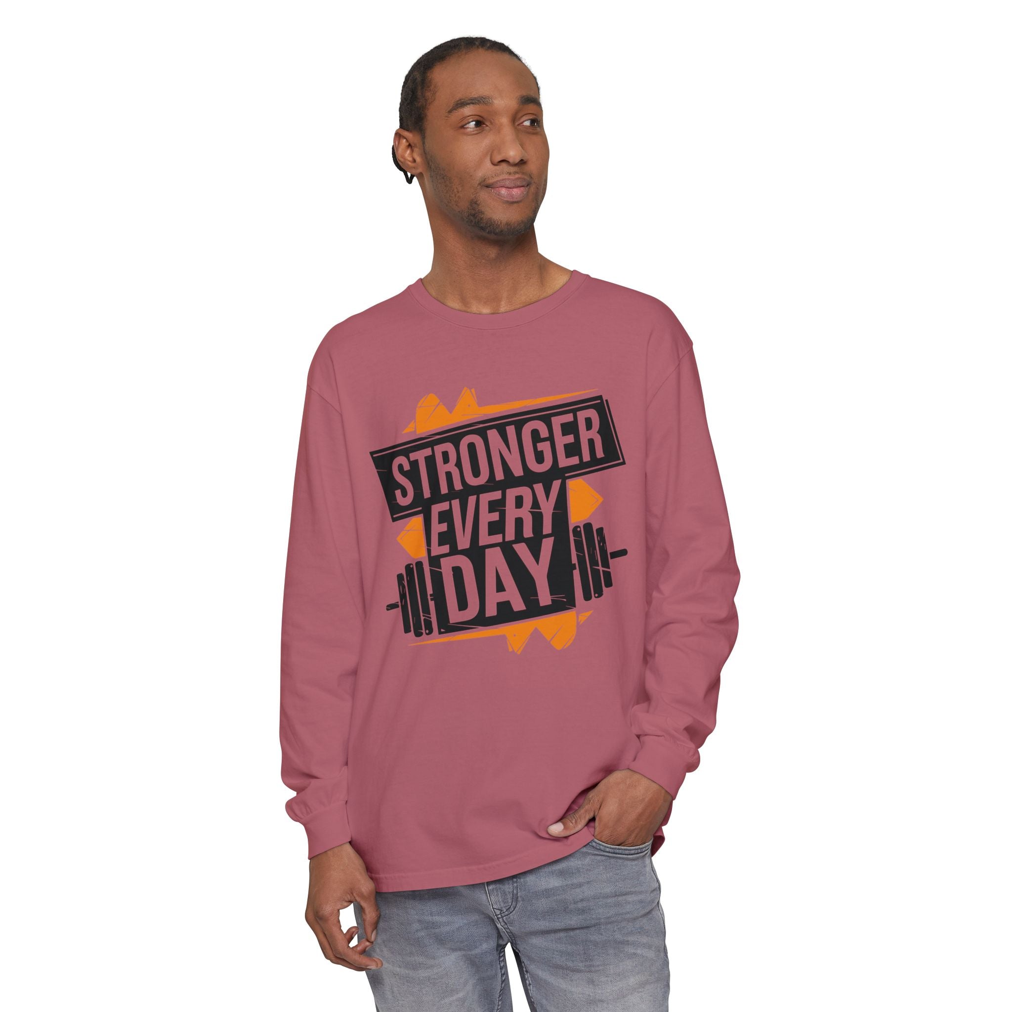 Stronger Every Day Long Sleeve T-Shirt for Fitness Enthusiasts