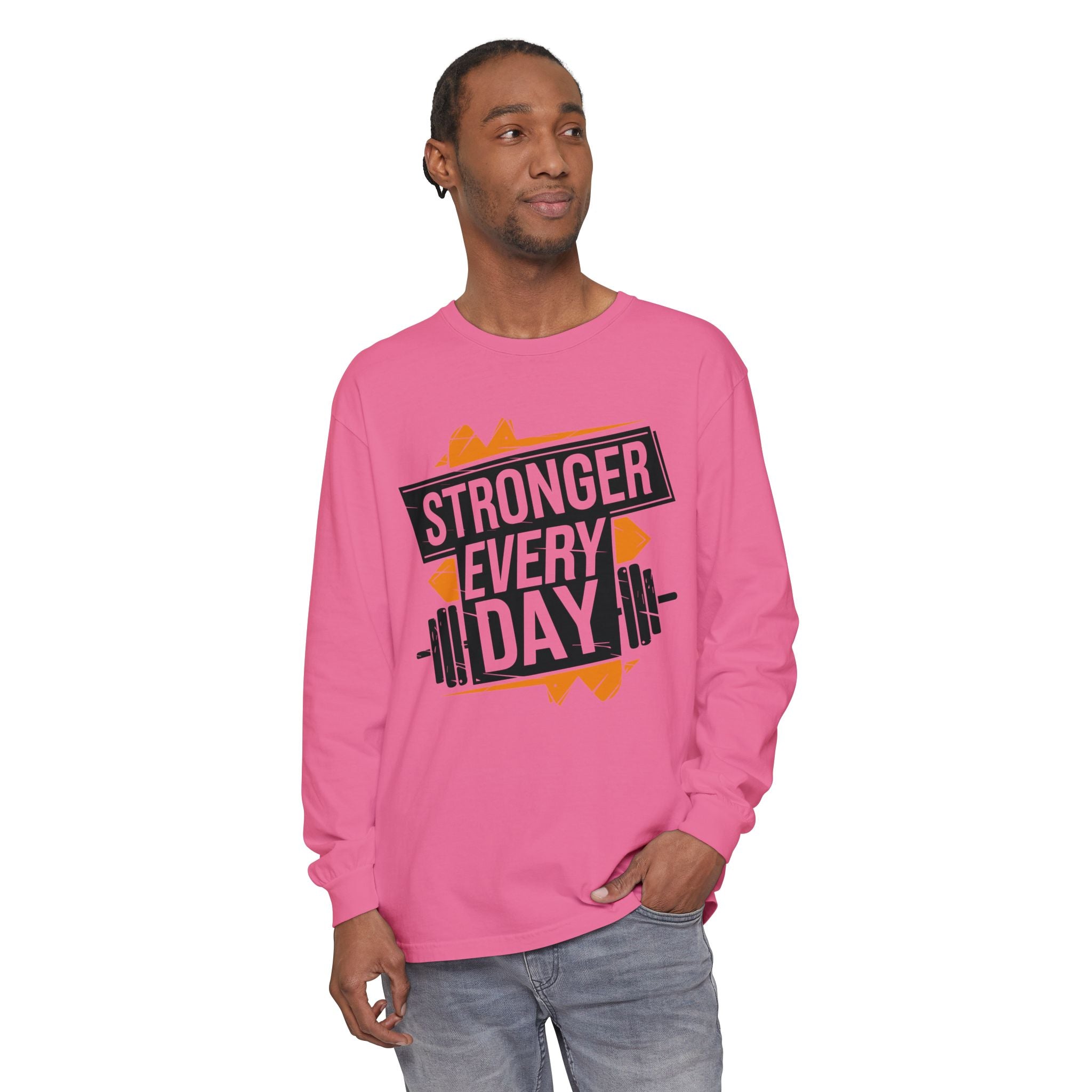 Stronger Every Day Long Sleeve T-Shirt for Fitness Enthusiasts